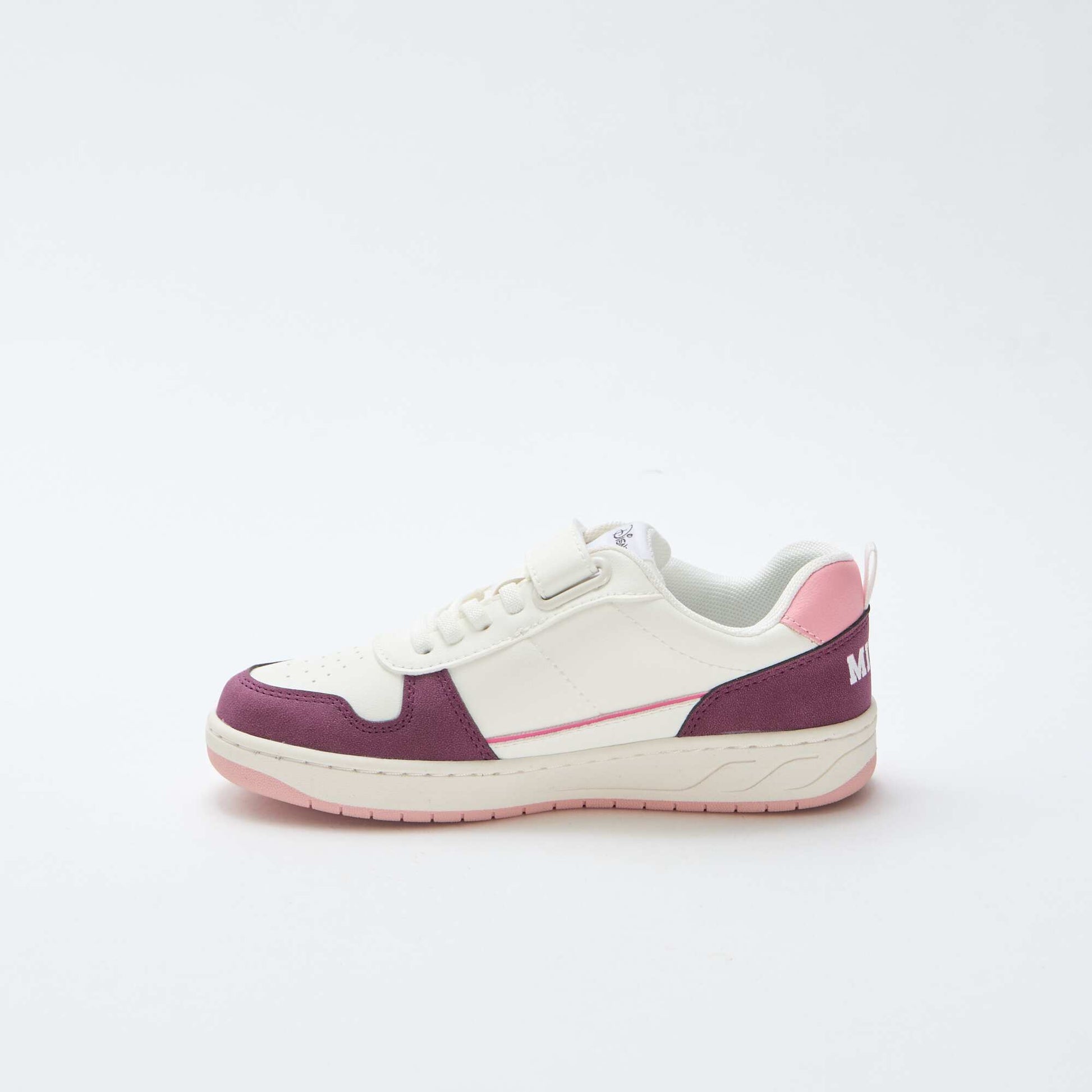 Minnie Mouse' Velcro and Lace-Up Sneakers WHITE