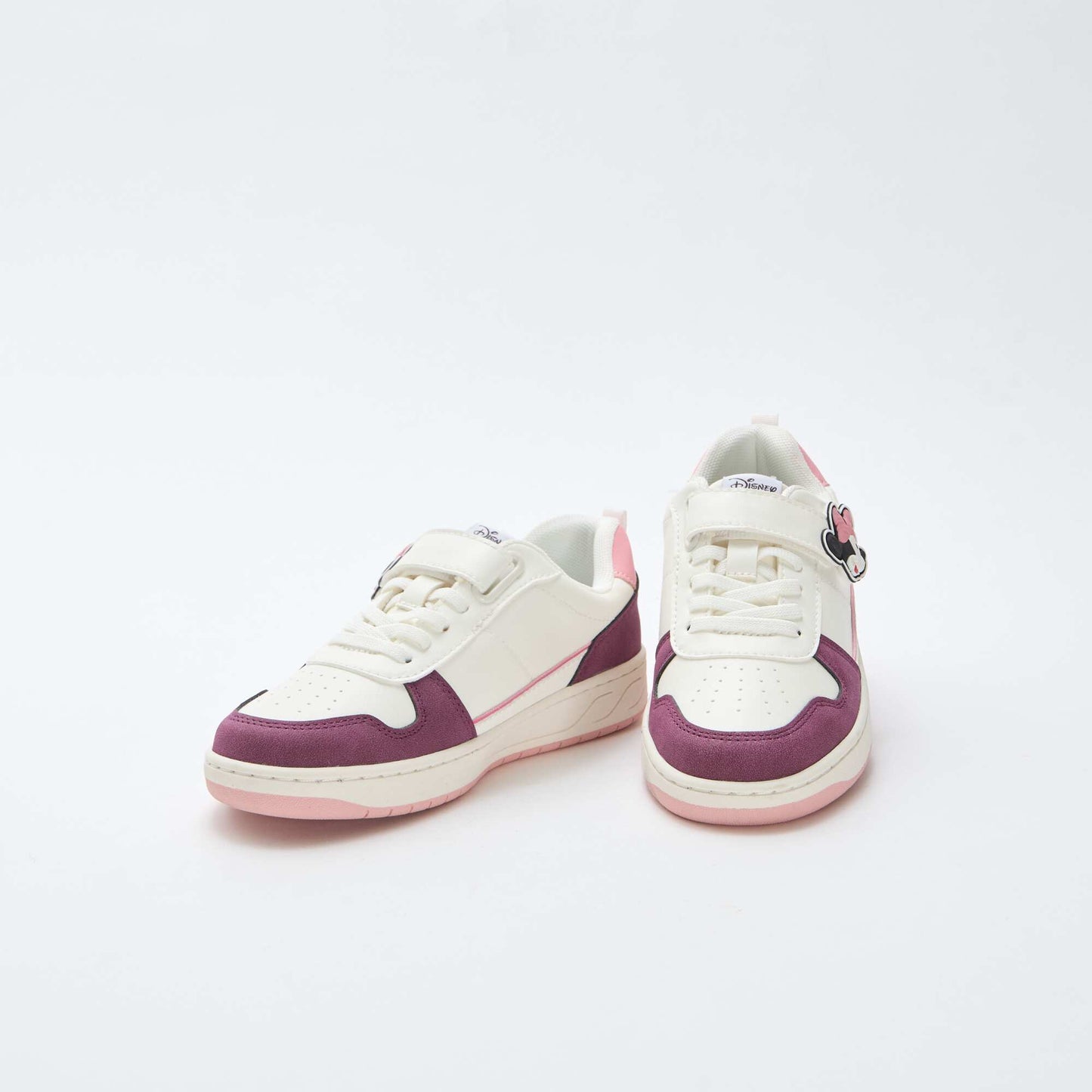 Minnie Mouse' Velcro and Lace-Up Sneakers WHITE