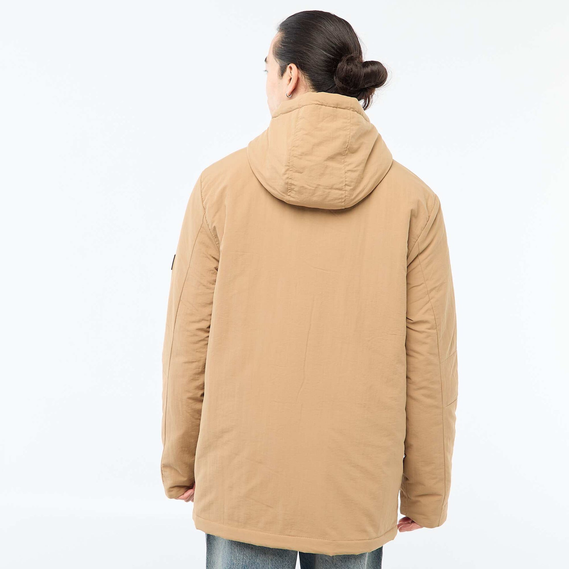 Lightweight Water-Repellent Hooded Parka BEIGE