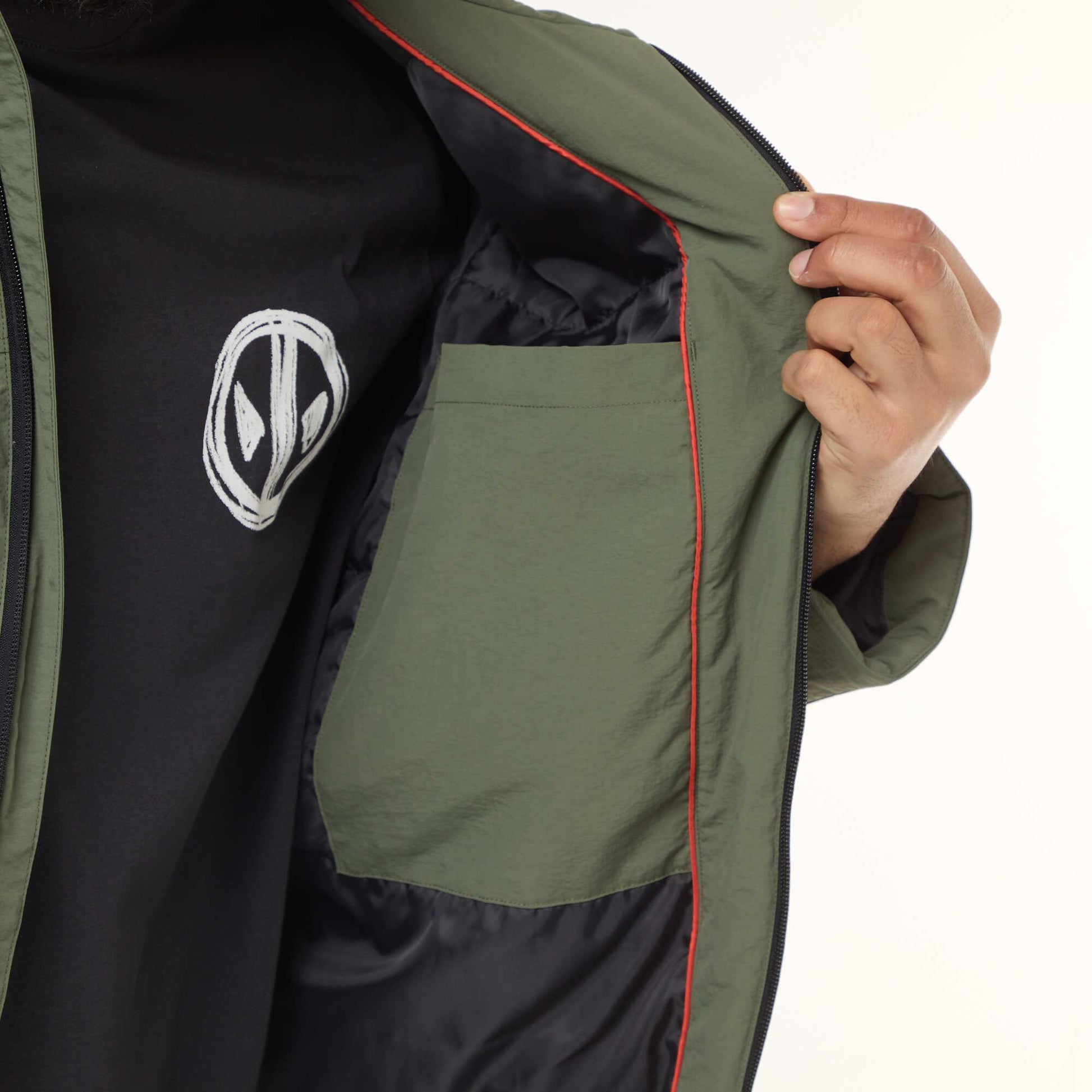 Hooded Parka with Double Entry Patch Pockets with Fleece Lining GREEN
