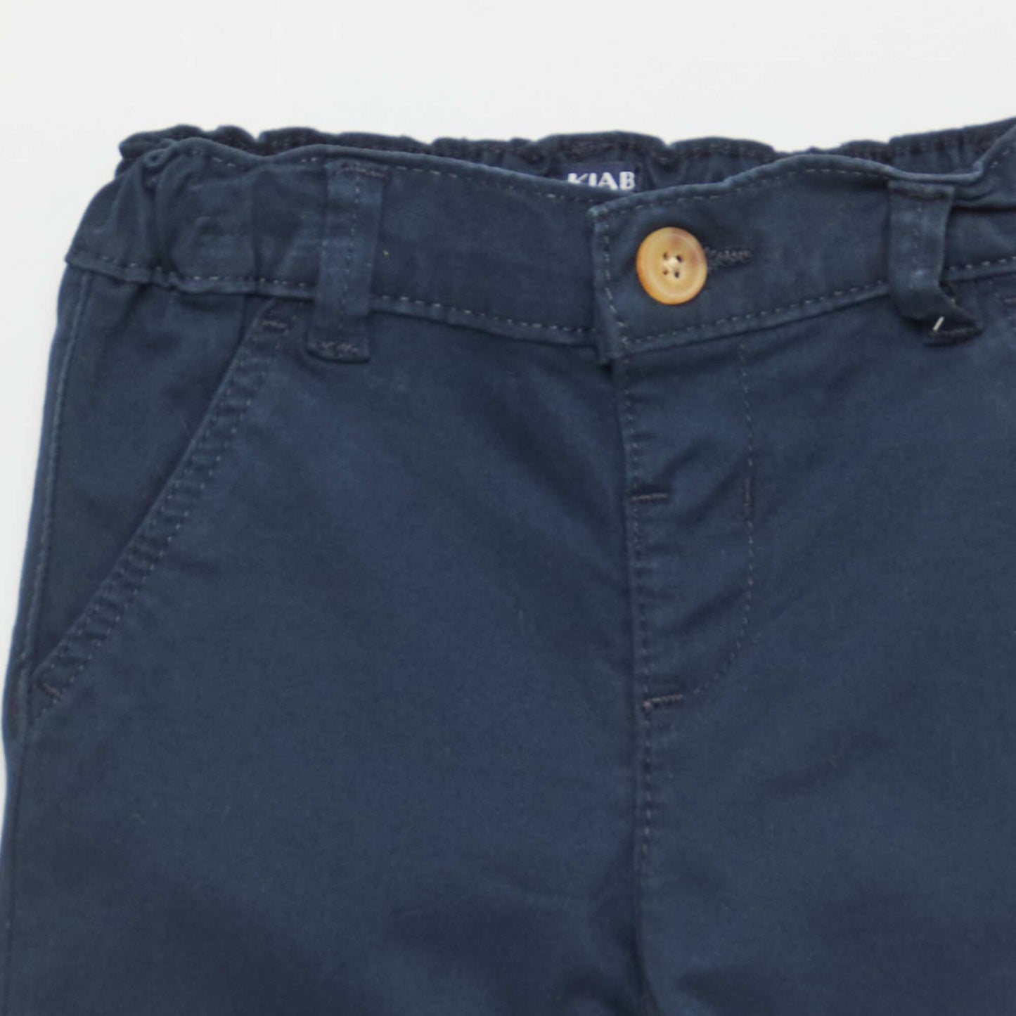Stretch Cotton Straight Leg Chinos BLUE