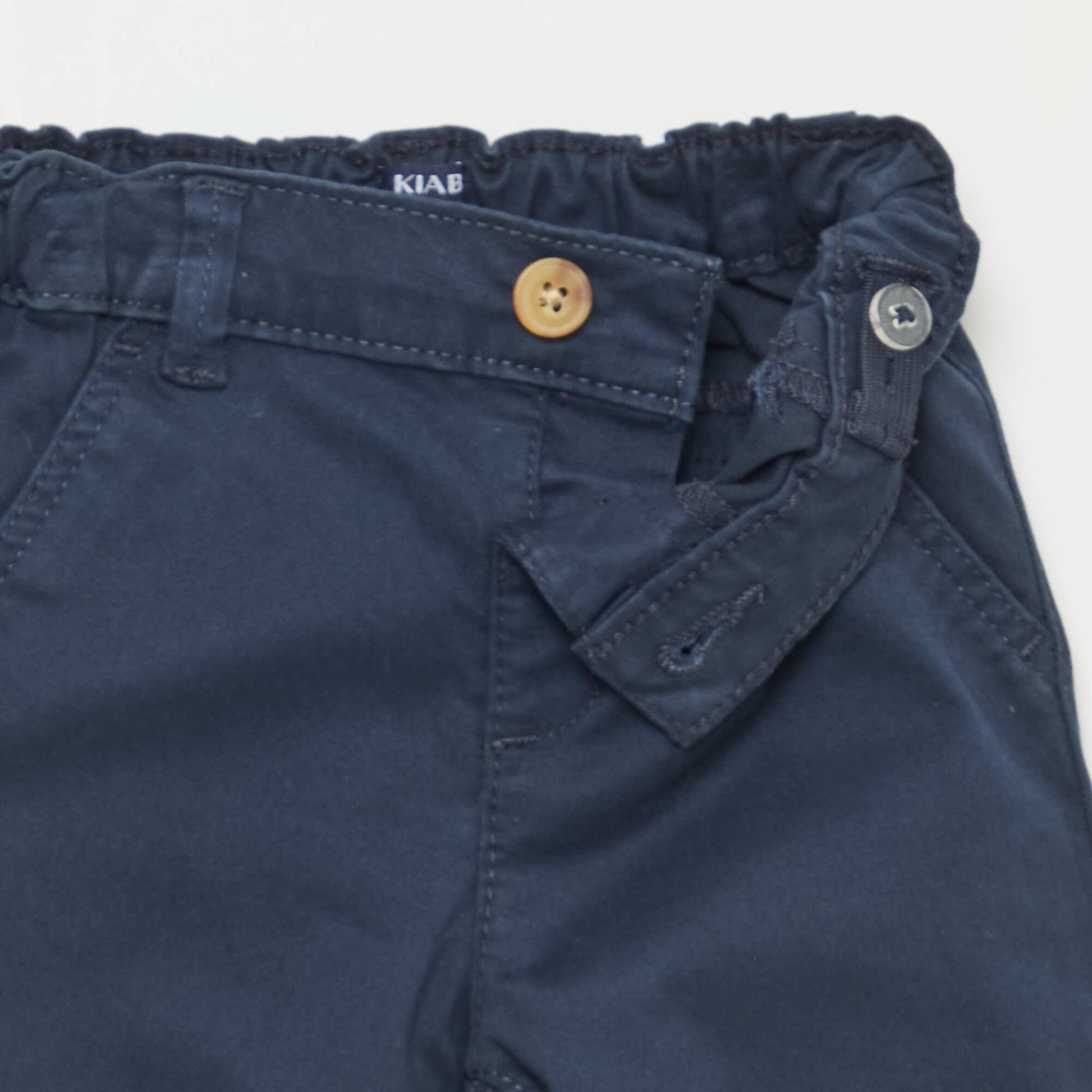 Stretch Cotton Straight Leg Chinos BLUE