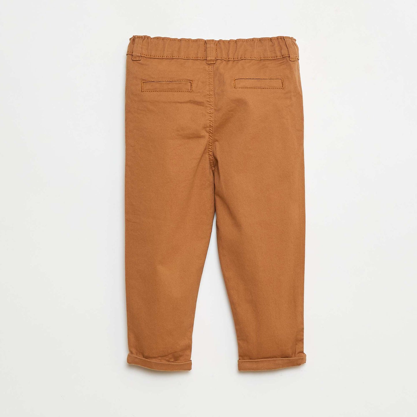 Straight-Leg Stretch Cotton Chinos BEIGE