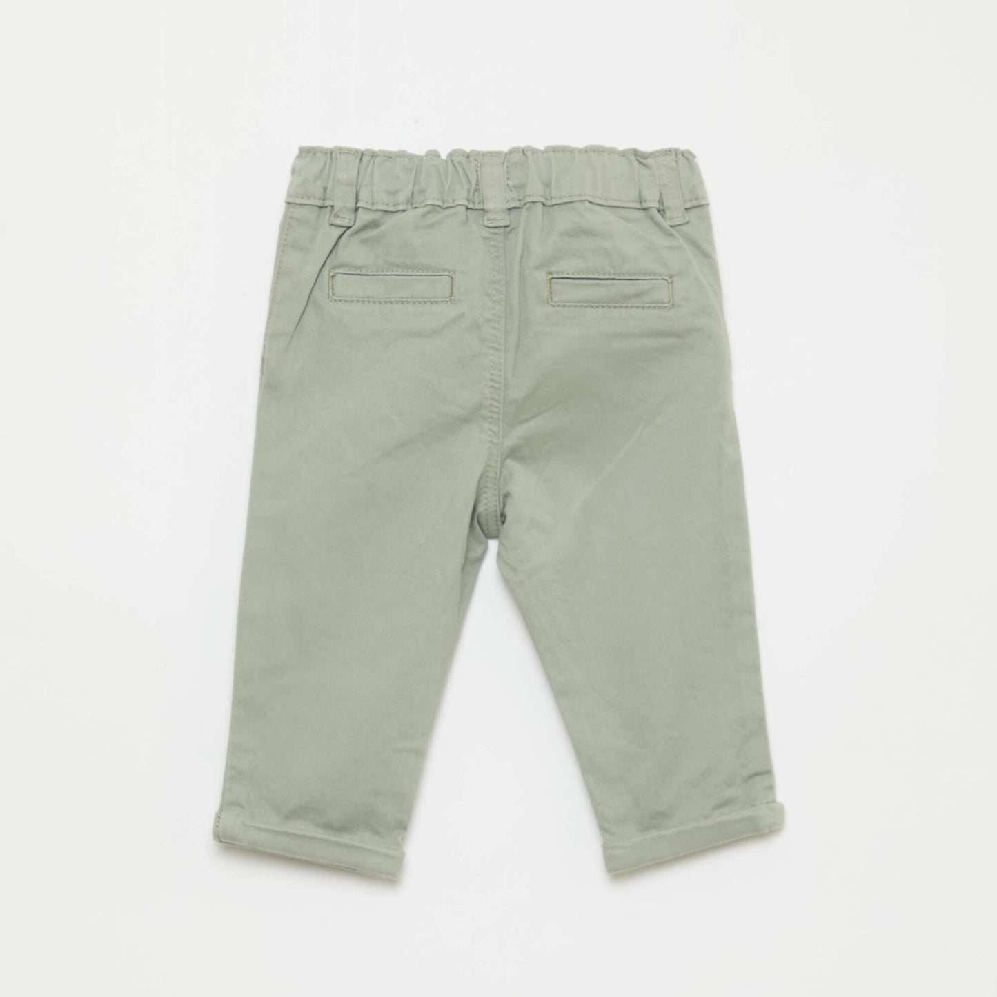 Stretch Cotton Straight-Leg Chinos GREEN