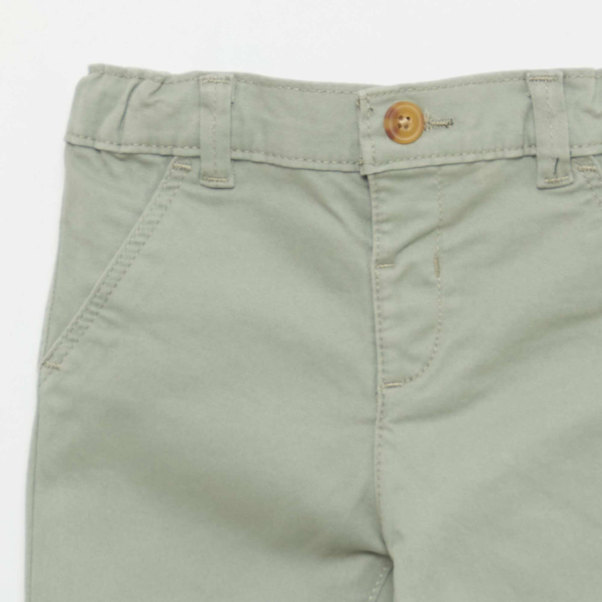 Stretch Cotton Straight-Leg Chinos GREEN
