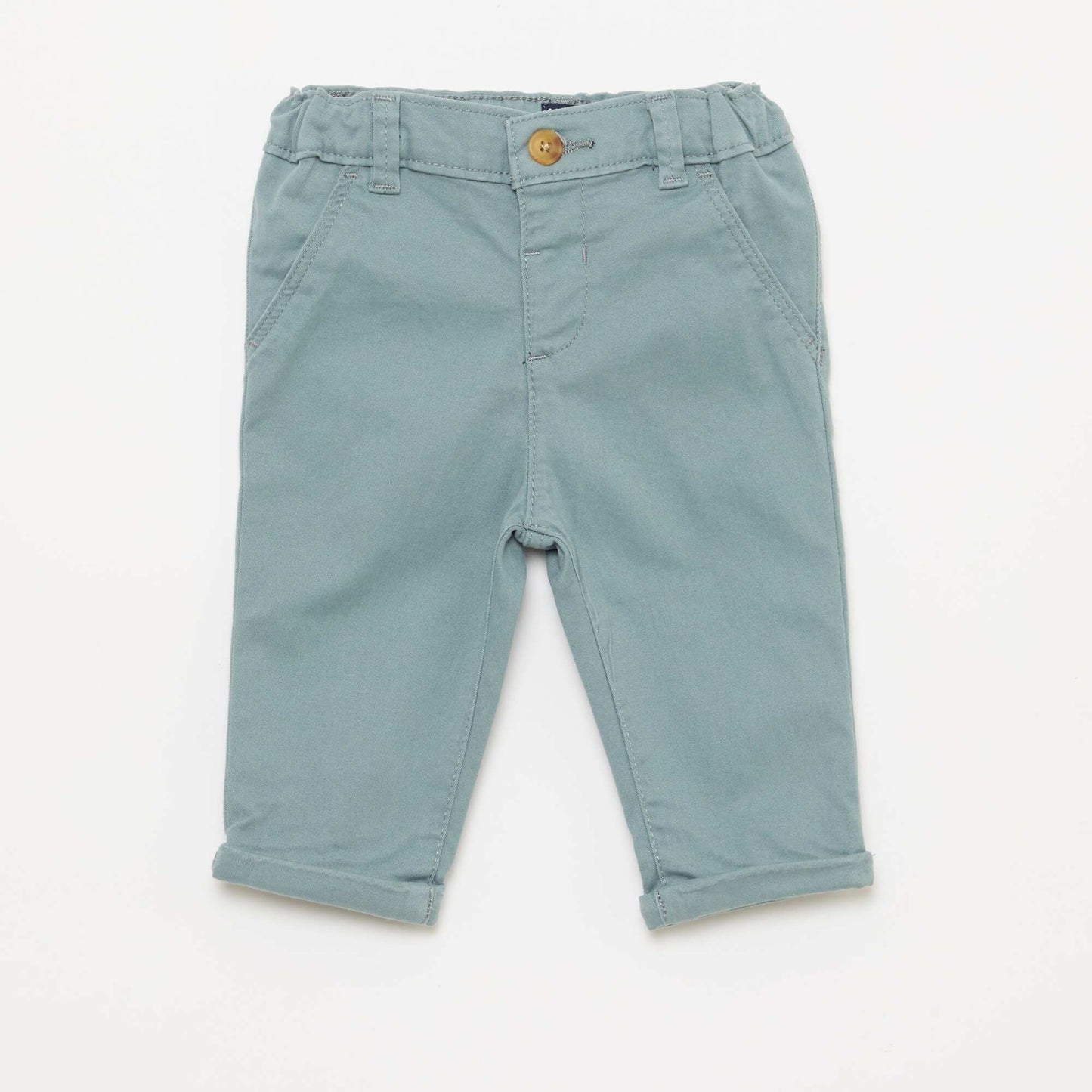 Straight-Leg Stretch Cotton Chinos BLUE