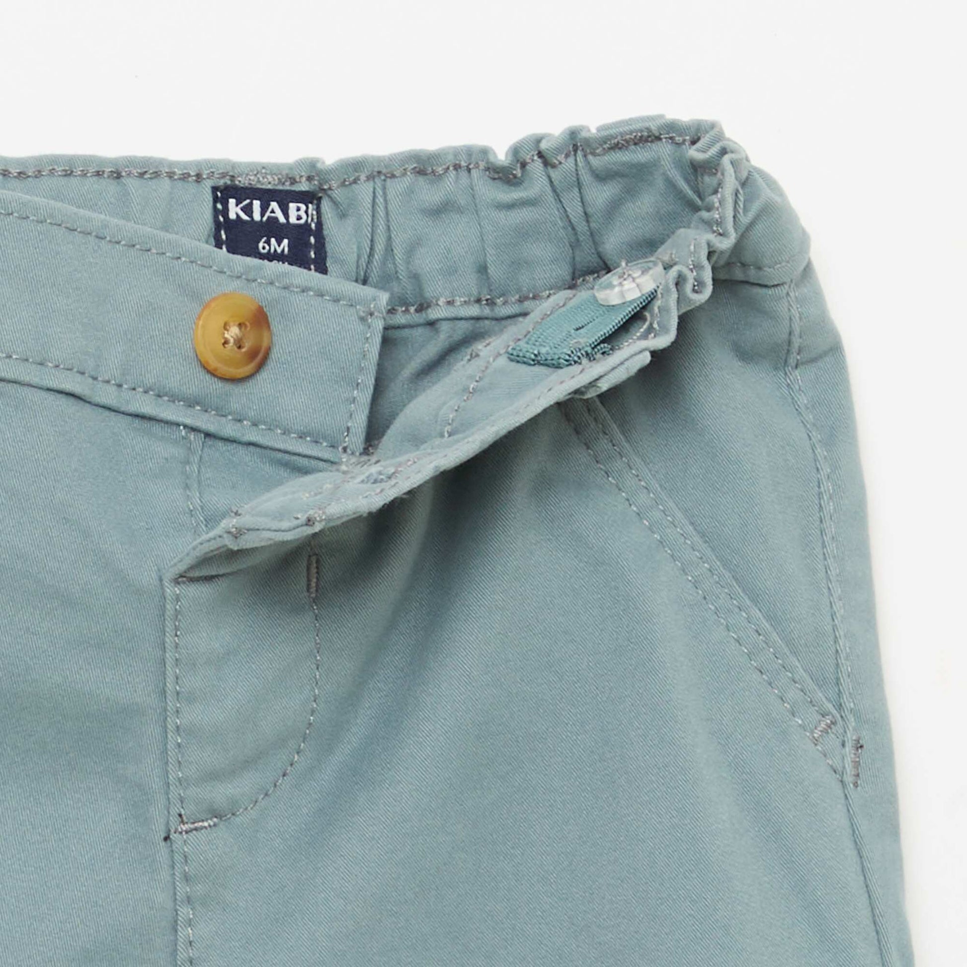 Straight-Leg Stretch Cotton Chinos BLUE
