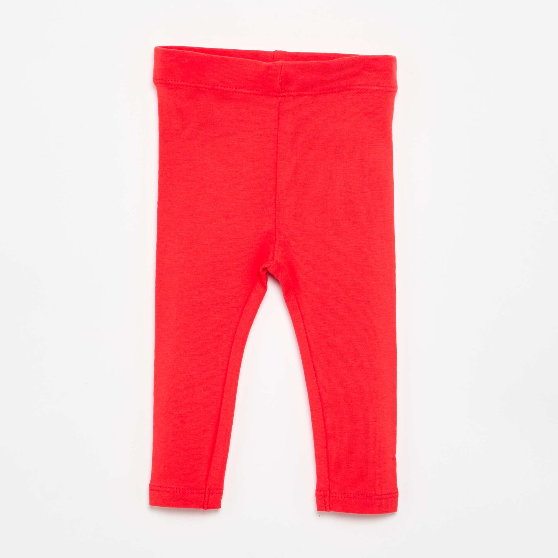 Plain Long Leggings RED