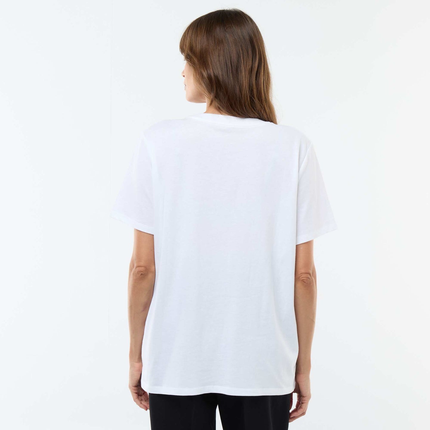 Basic short-sleeved nursing t-shirt WHITE