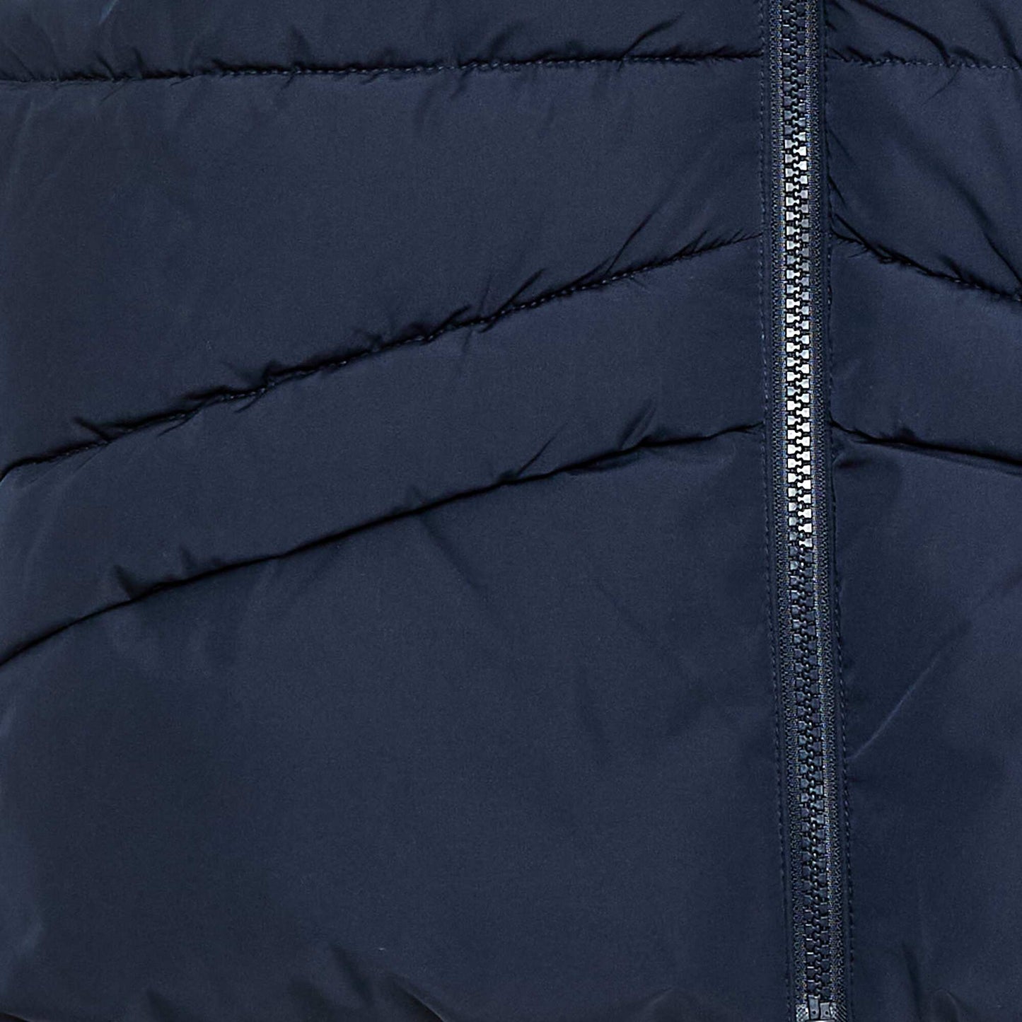 Sleeveless Padded Jacket with Hood BLUE