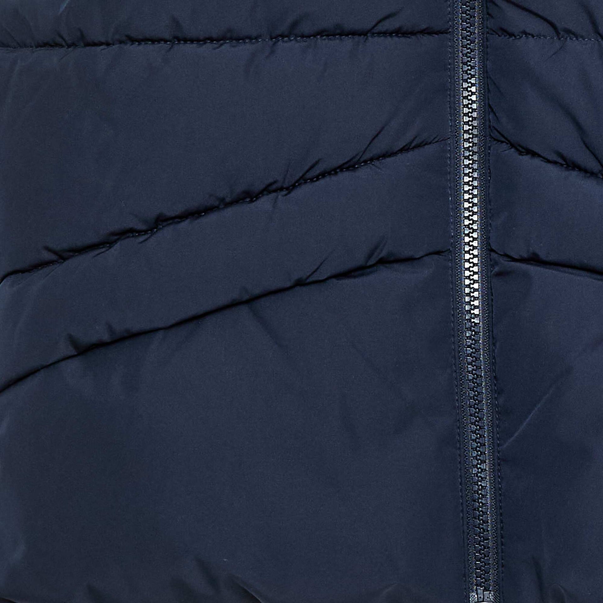 Sleeveless Padded Jacket with Hood BLUE