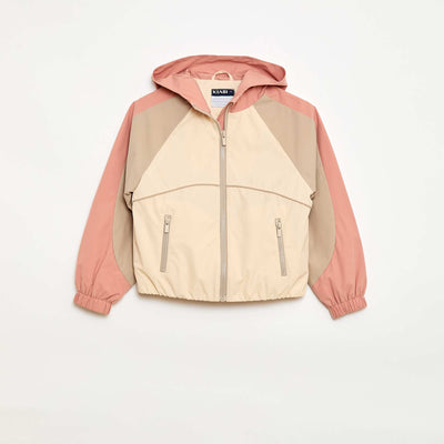 Hooded Windbreaker Jacket WHITE