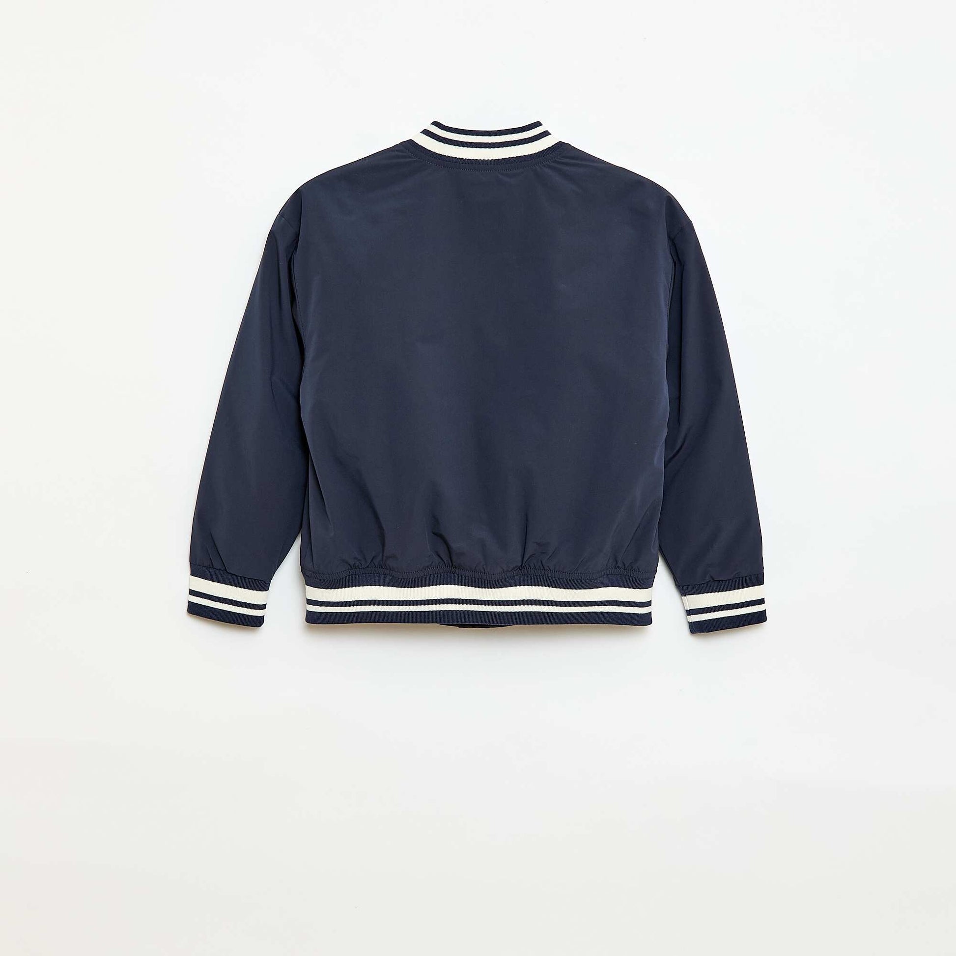 Aviator Jacket with Snap Fastenings BLUE