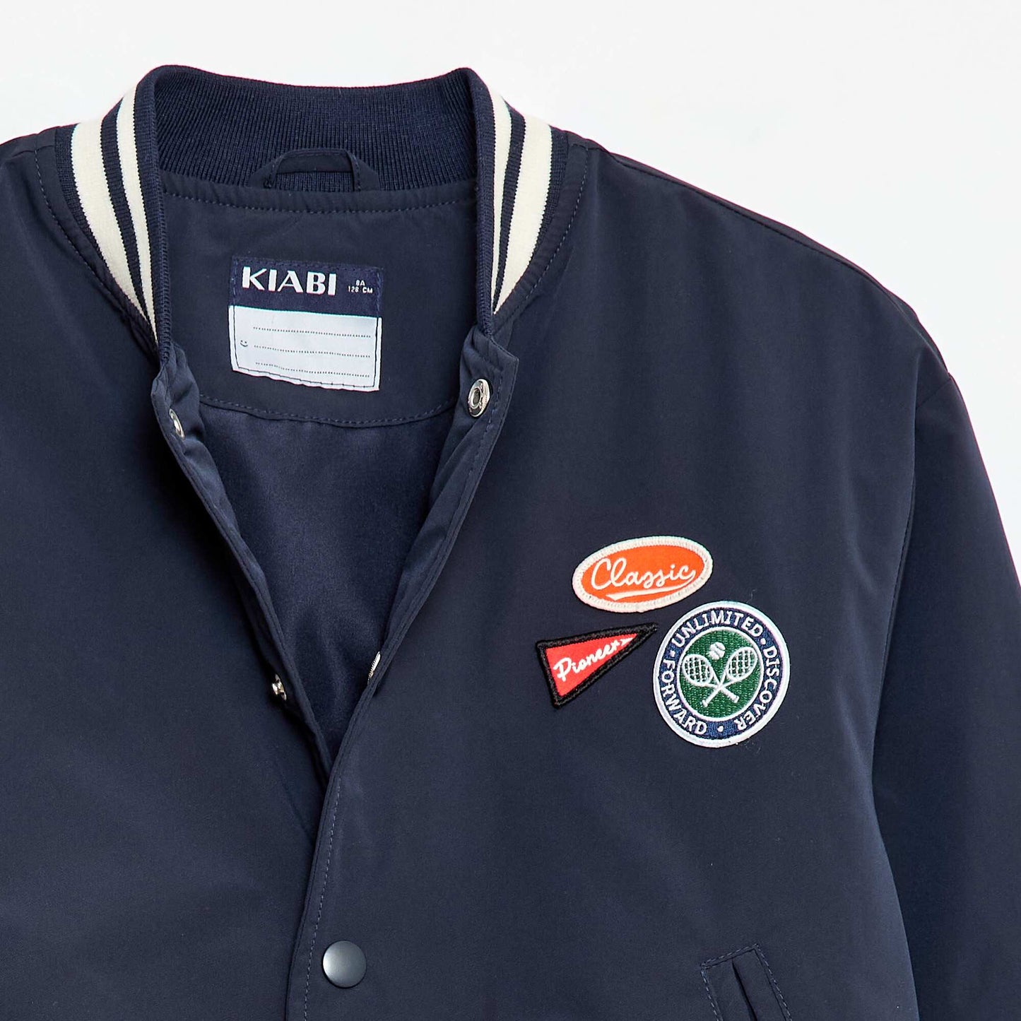 Aviator Jacket with Snap Fastenings BLUE