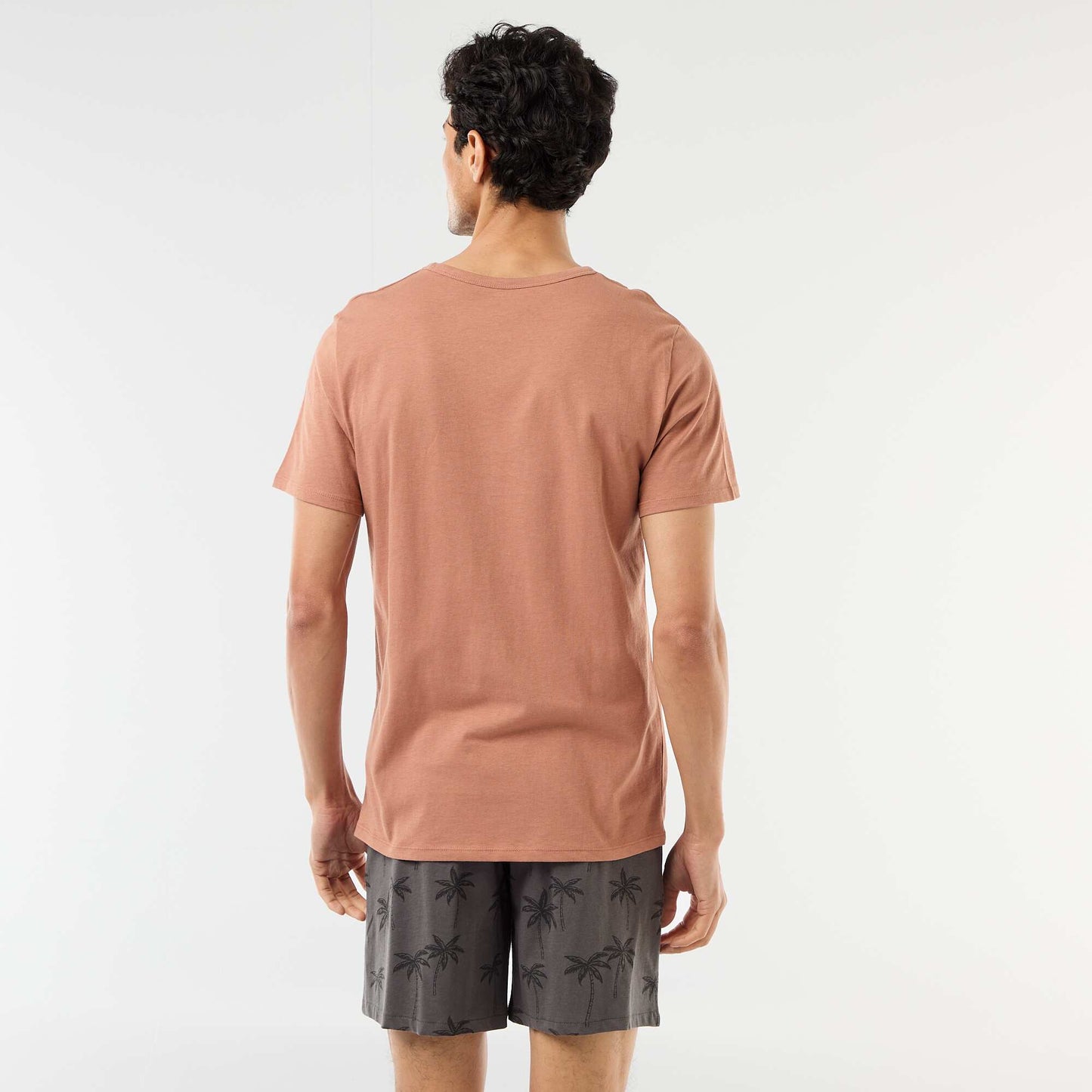 Short pajama set t-shirt + shorts - 2 pieces BROWN
