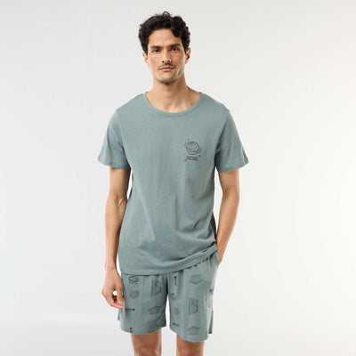 Short pajama set t-shirt + shorts - 2 pieces BLUE
