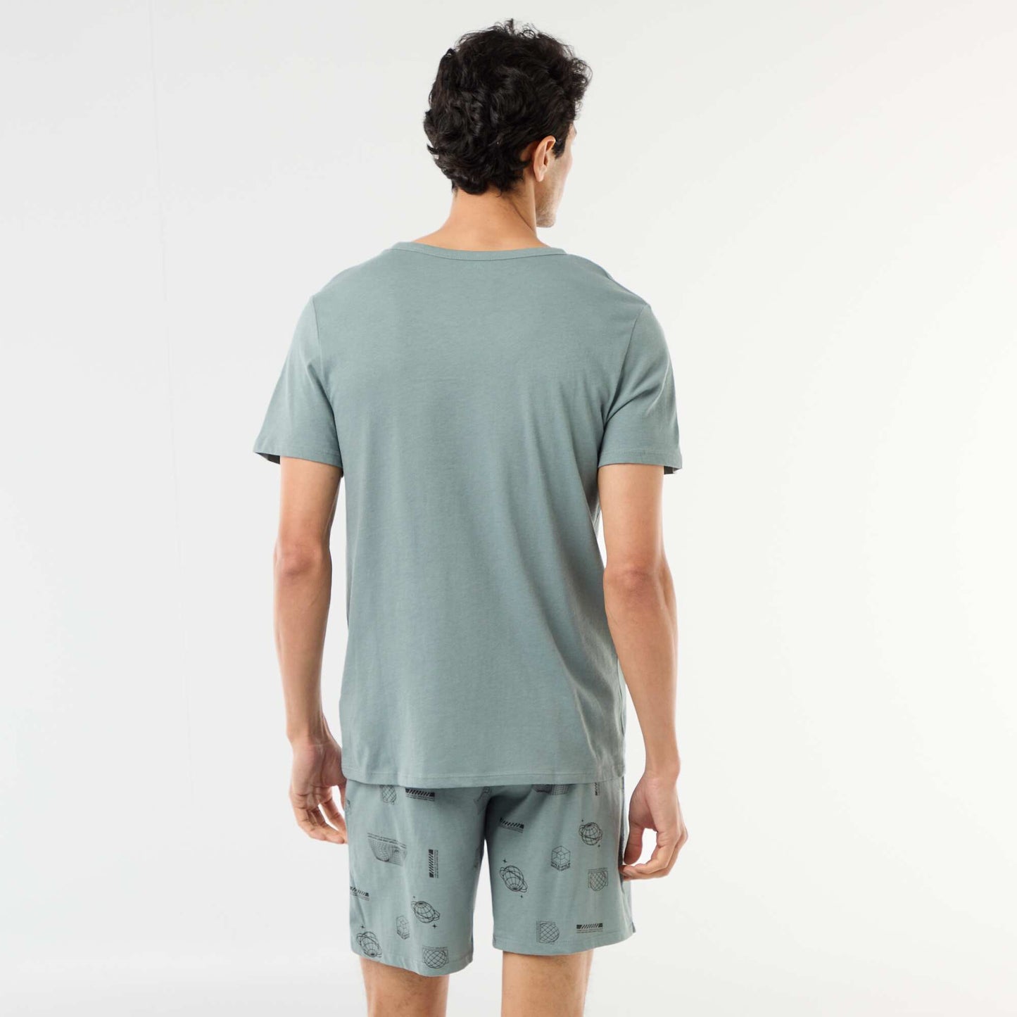 Short pajama set t-shirt + shorts - 2 pieces BLUE