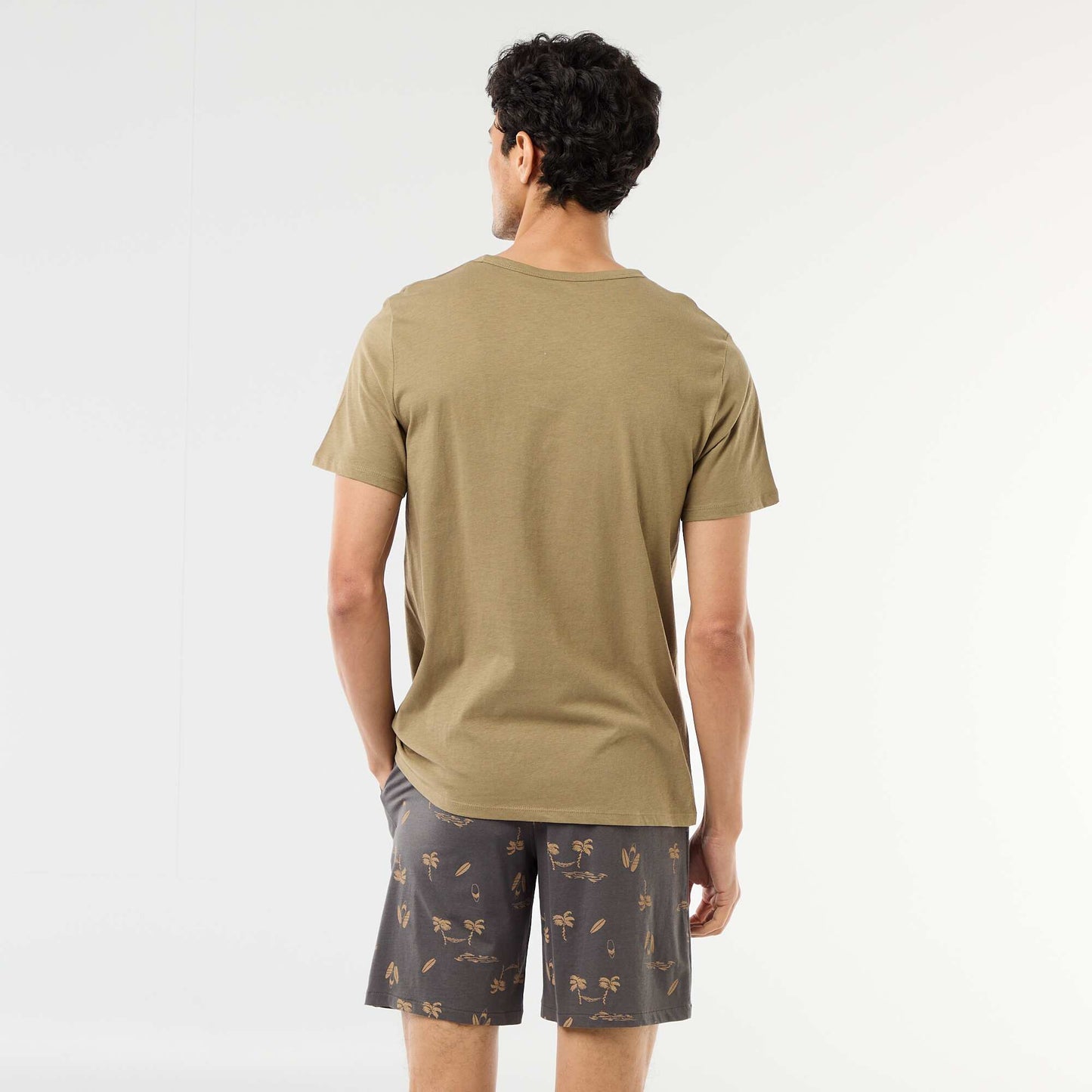 Short pajama set t-shirt + shorts - 2 pieces GREEN