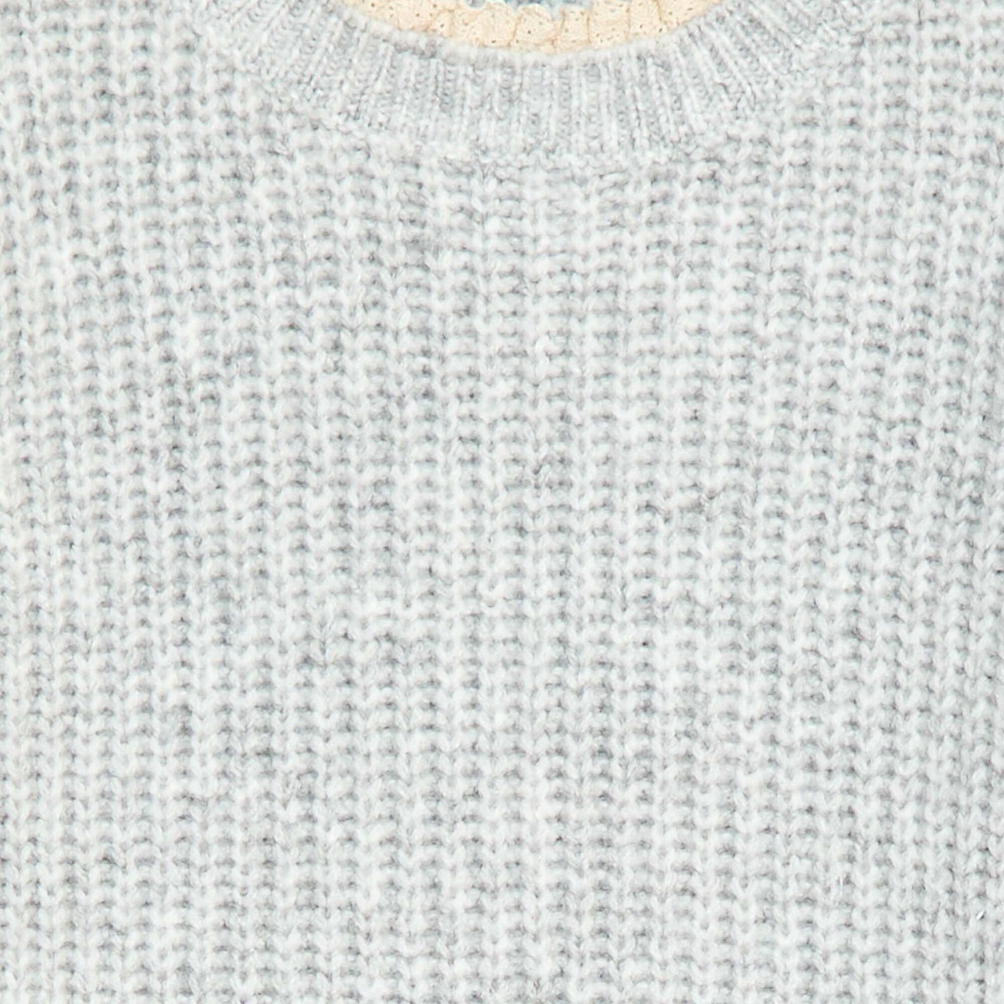Sweater dress with lace collar GREY