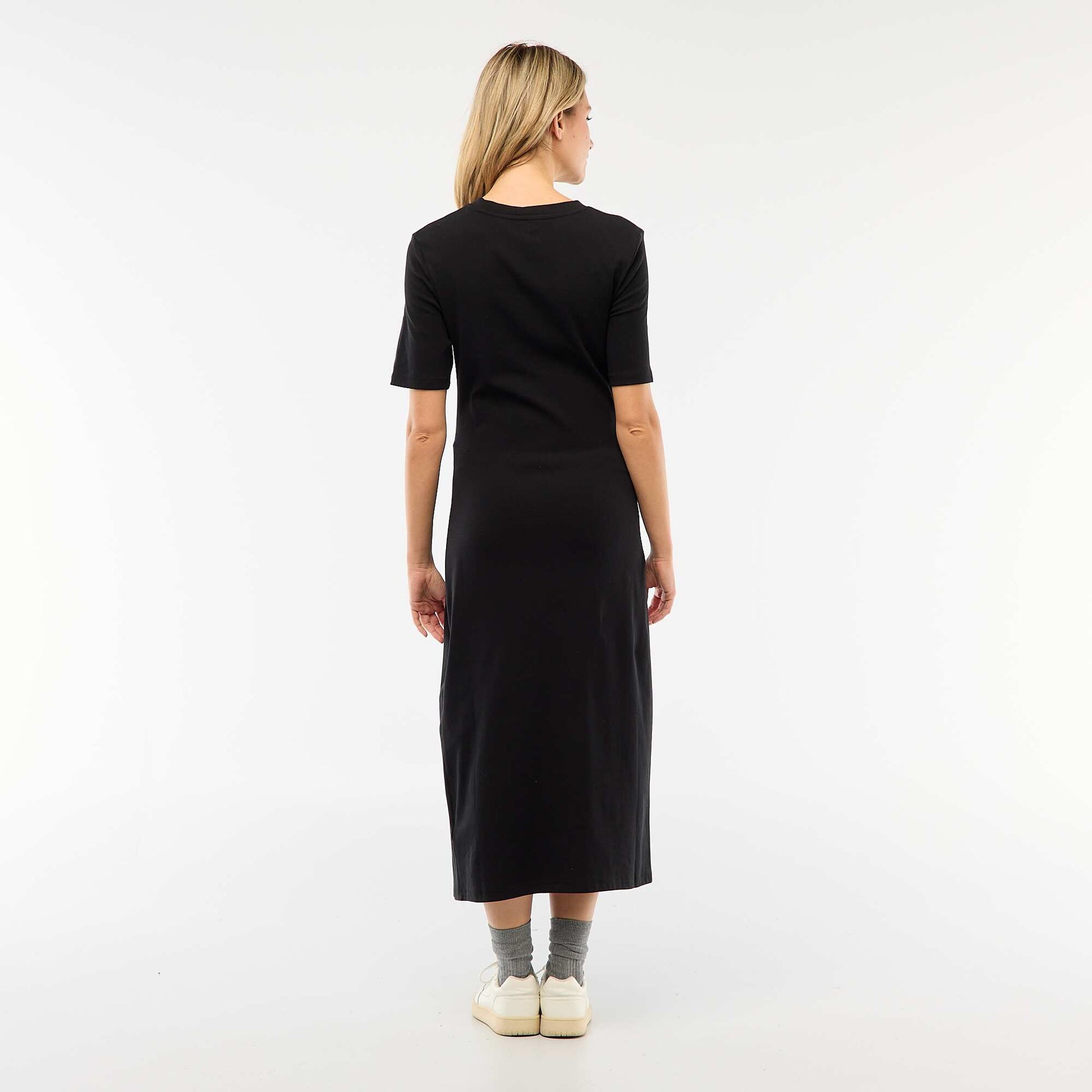 Twist Front Maternity Dress BLACK