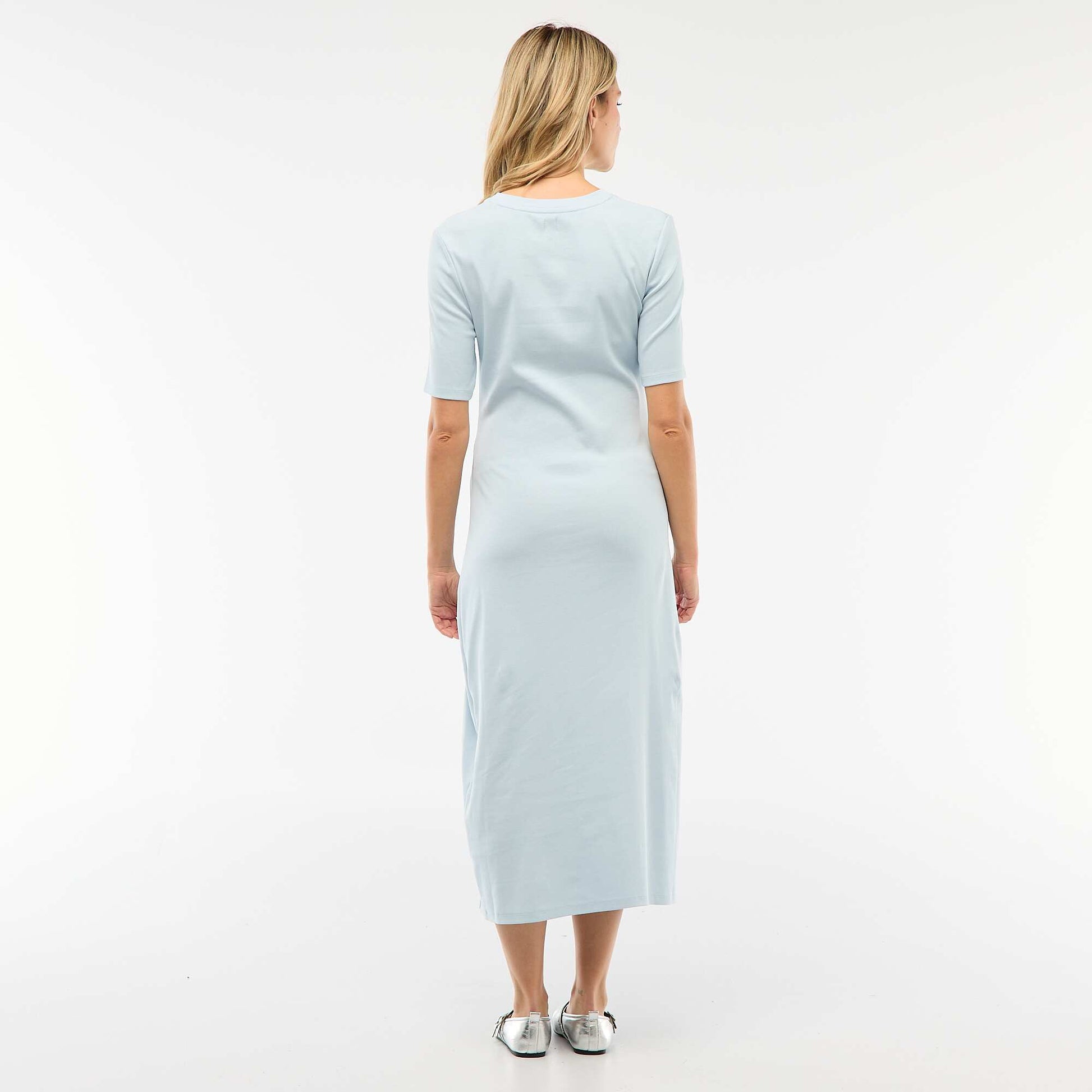 Twist Front Maternity Dress BLUE