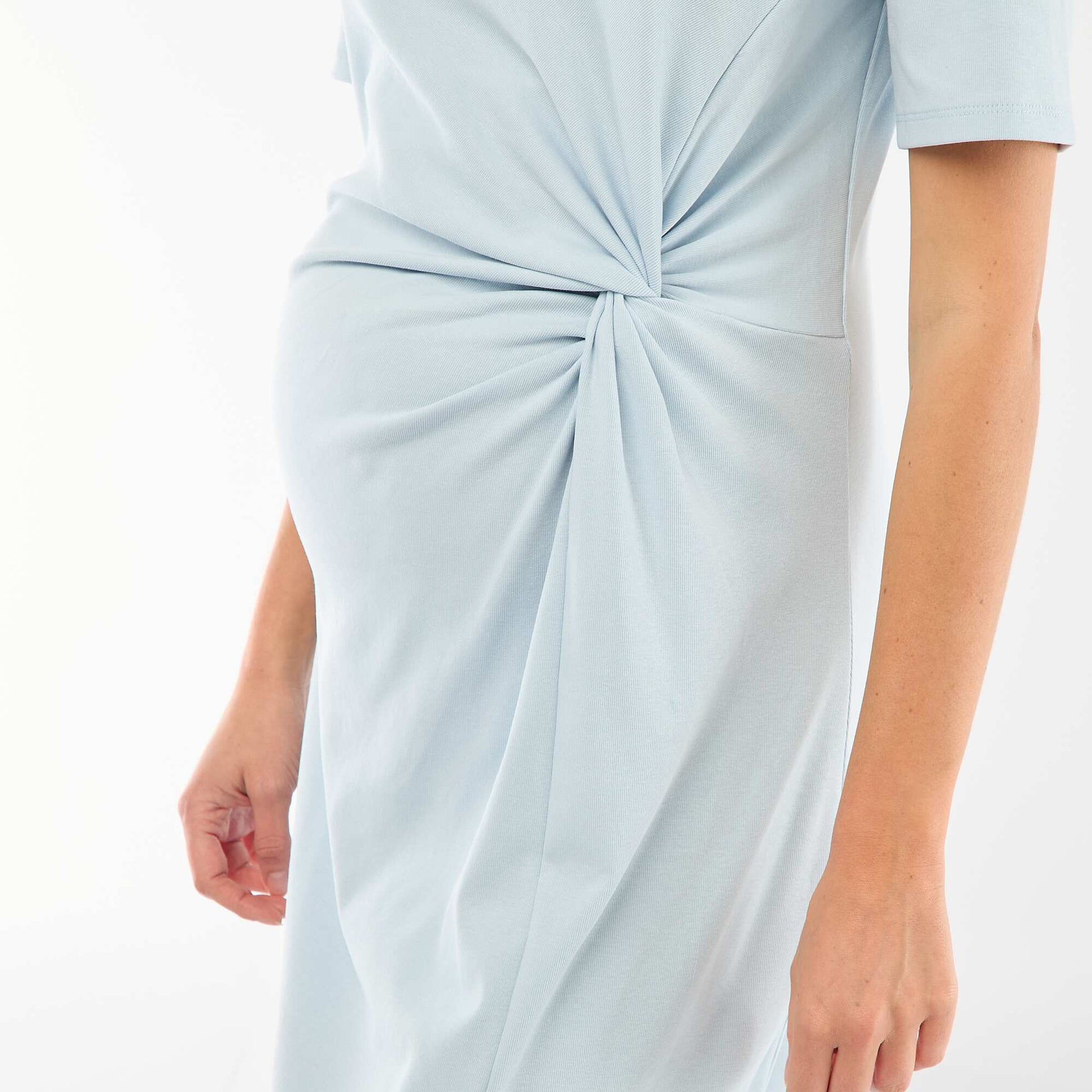 Twist Front Maternity Dress BLUE