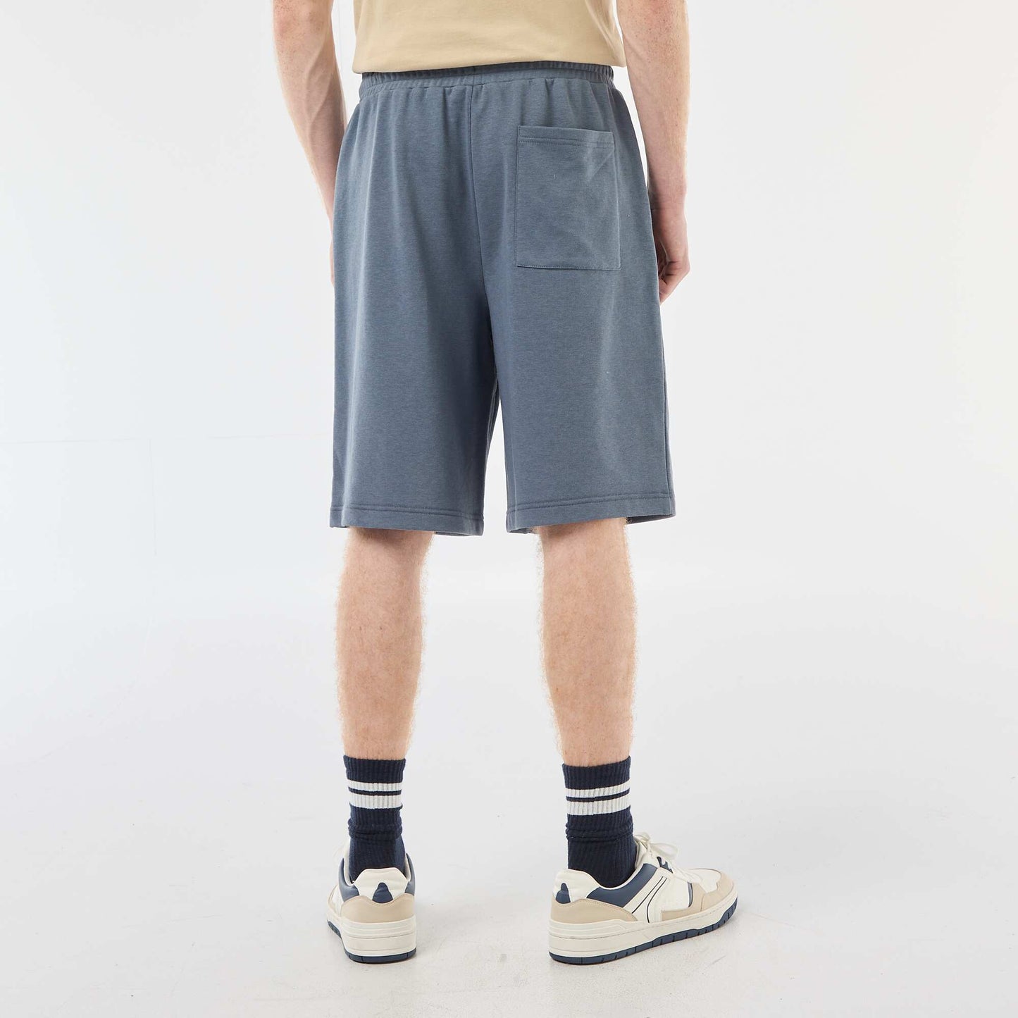 Plain Cotton Patch Shorts GREY