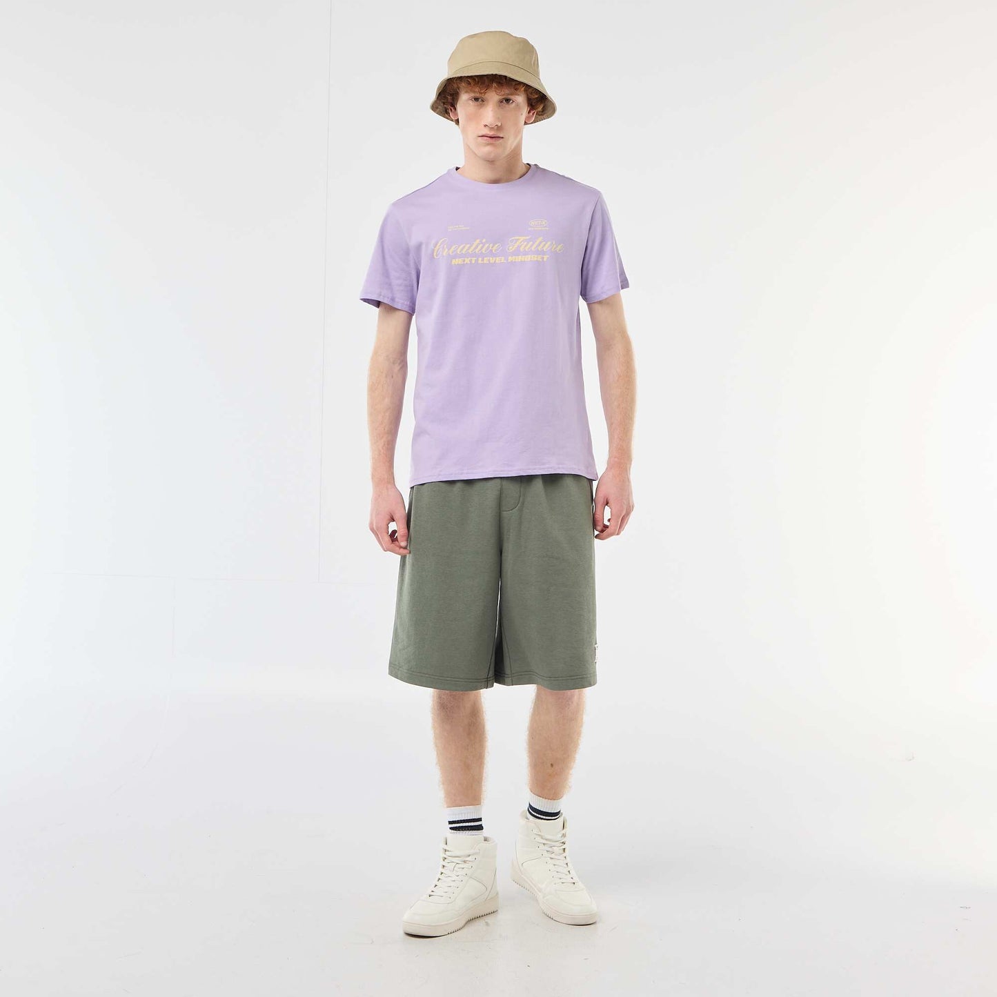 Plain Cotton Patch Shorts GREEN