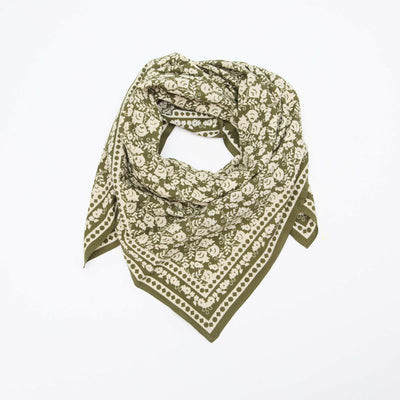 Large Square Scarf - 100 x 100 cm GREEN