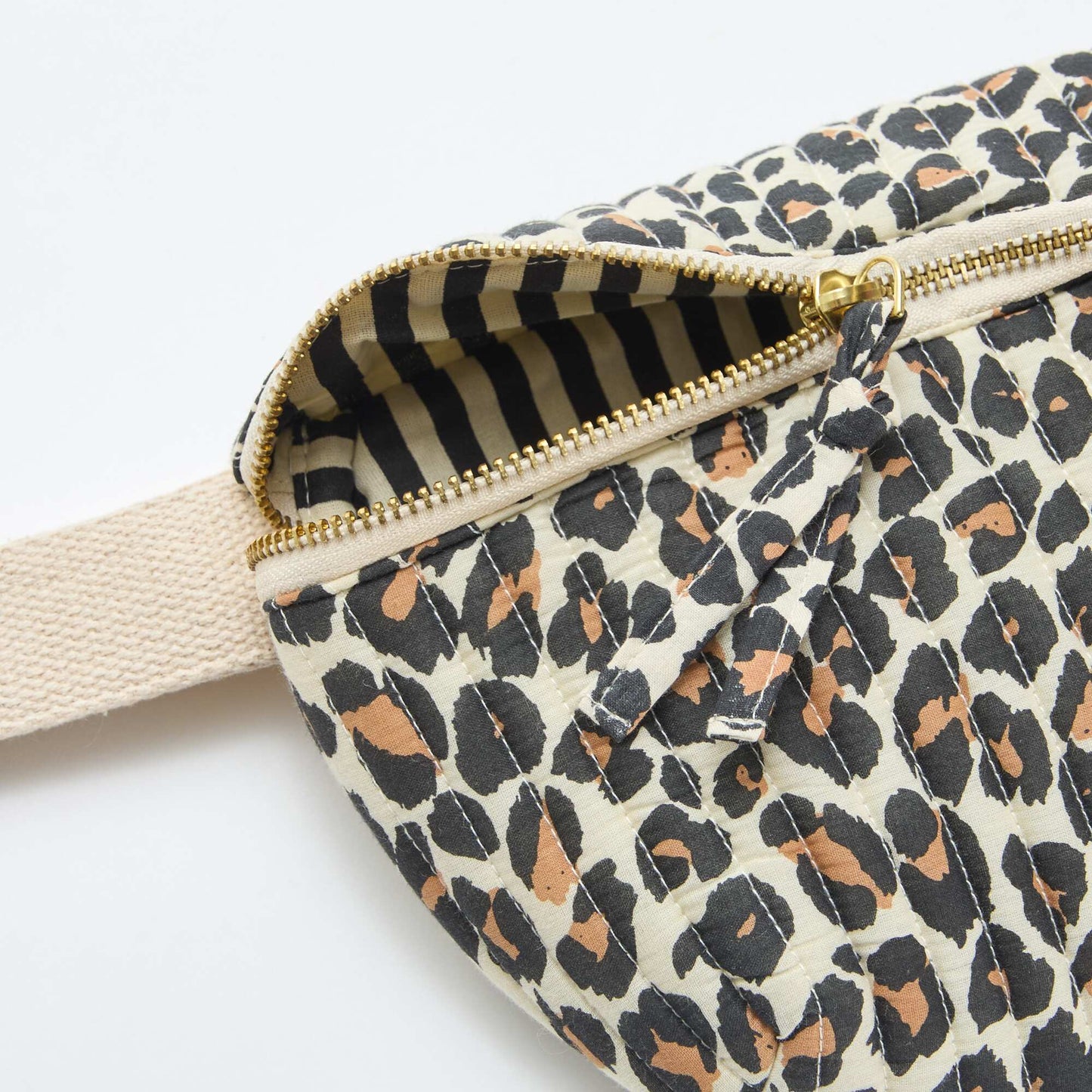Novelty Print Belt Bag BROWN