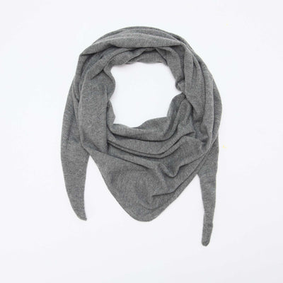 Triangle Scarf with Tie Detail GREY