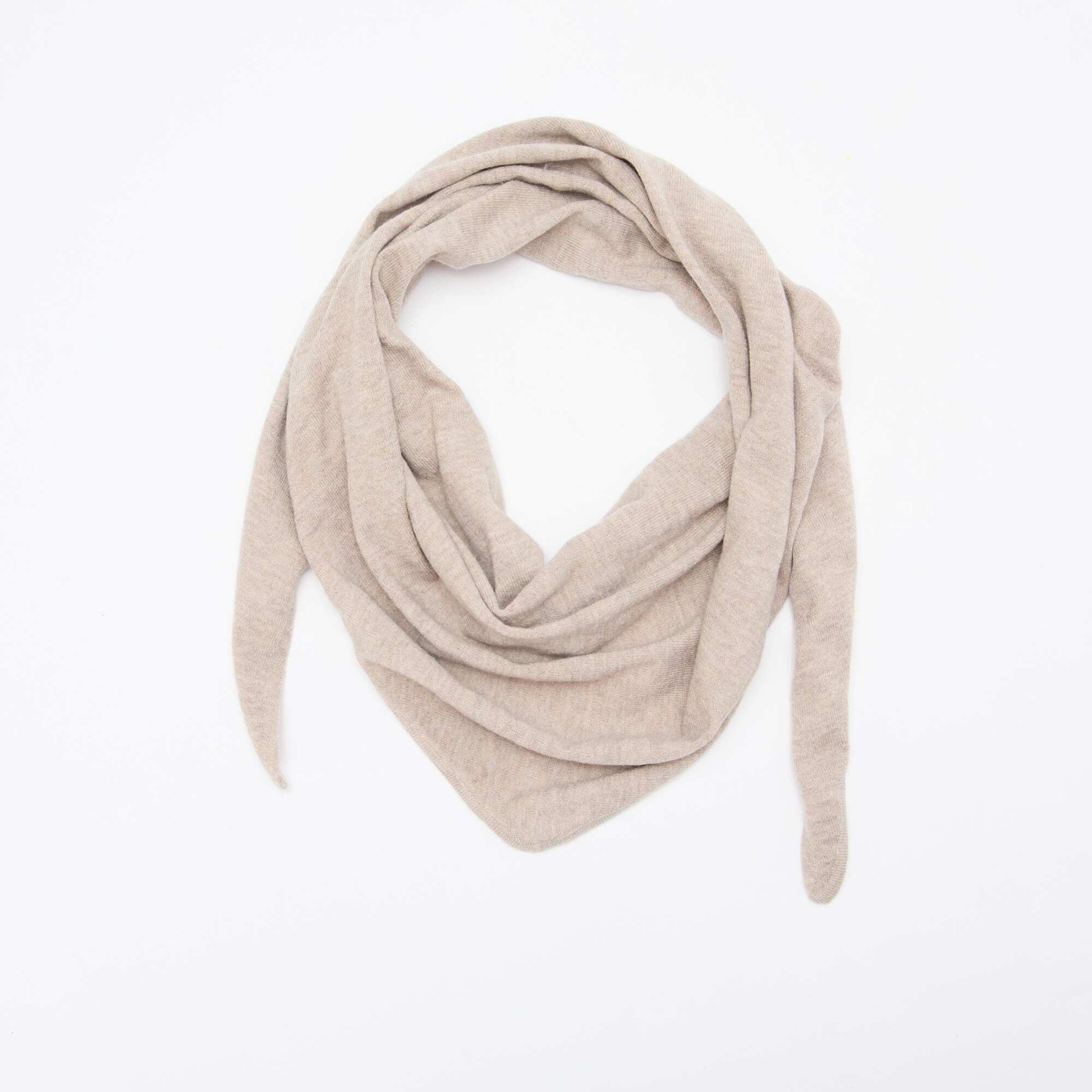 Triangle Scarf Tie-Neck Scarf BEIGE