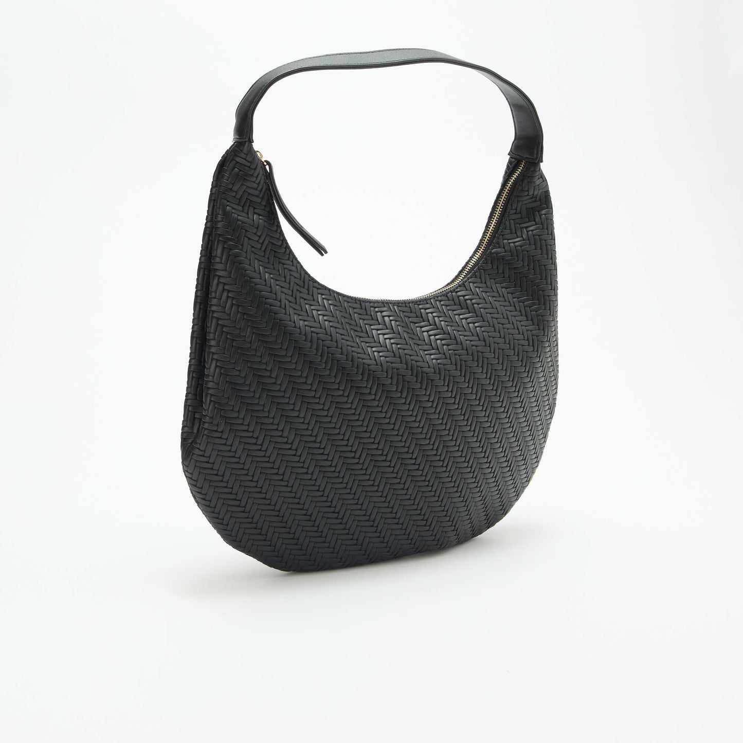 Large Faux Leather Tote Bag BLACK