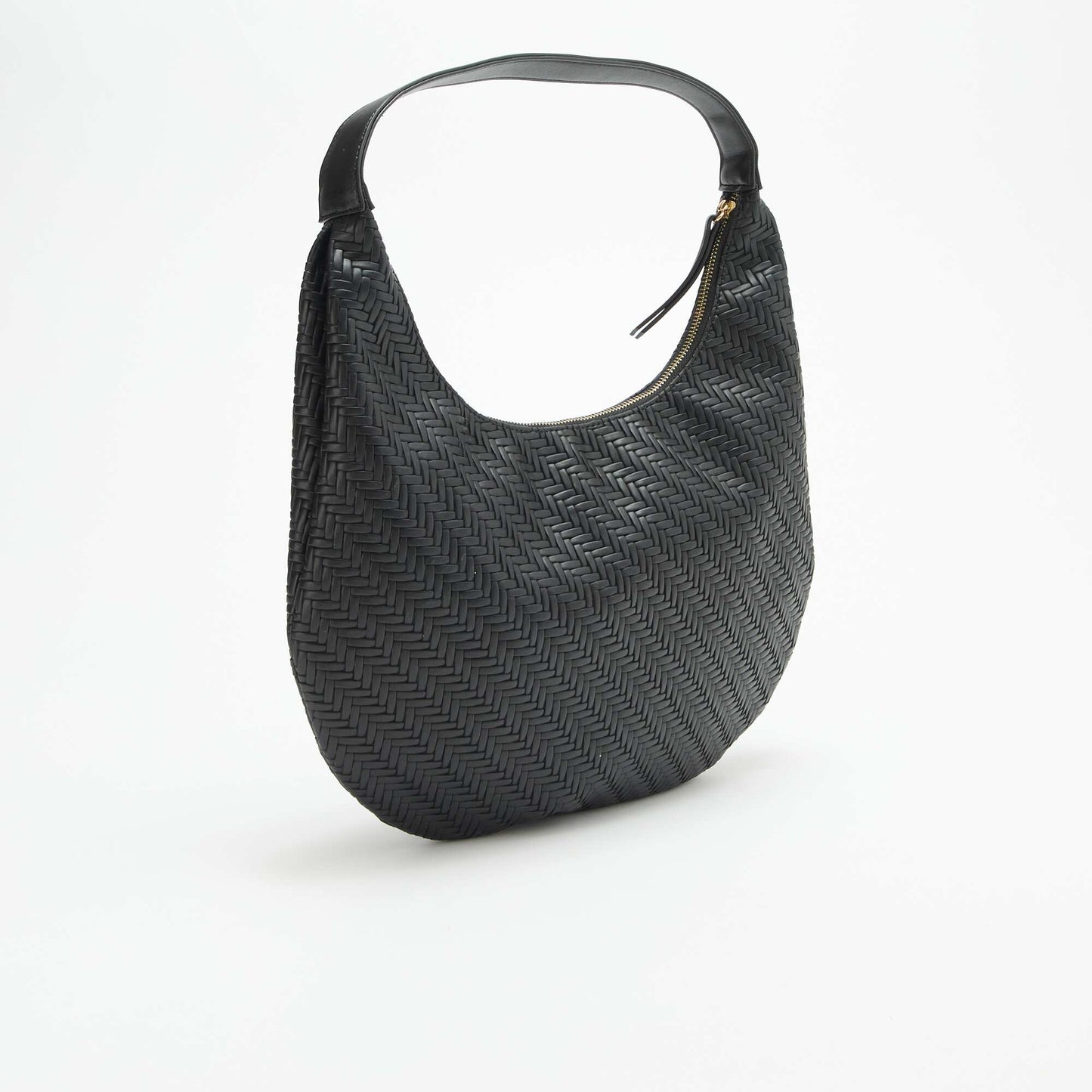 Large Faux Leather Tote Bag BLACK