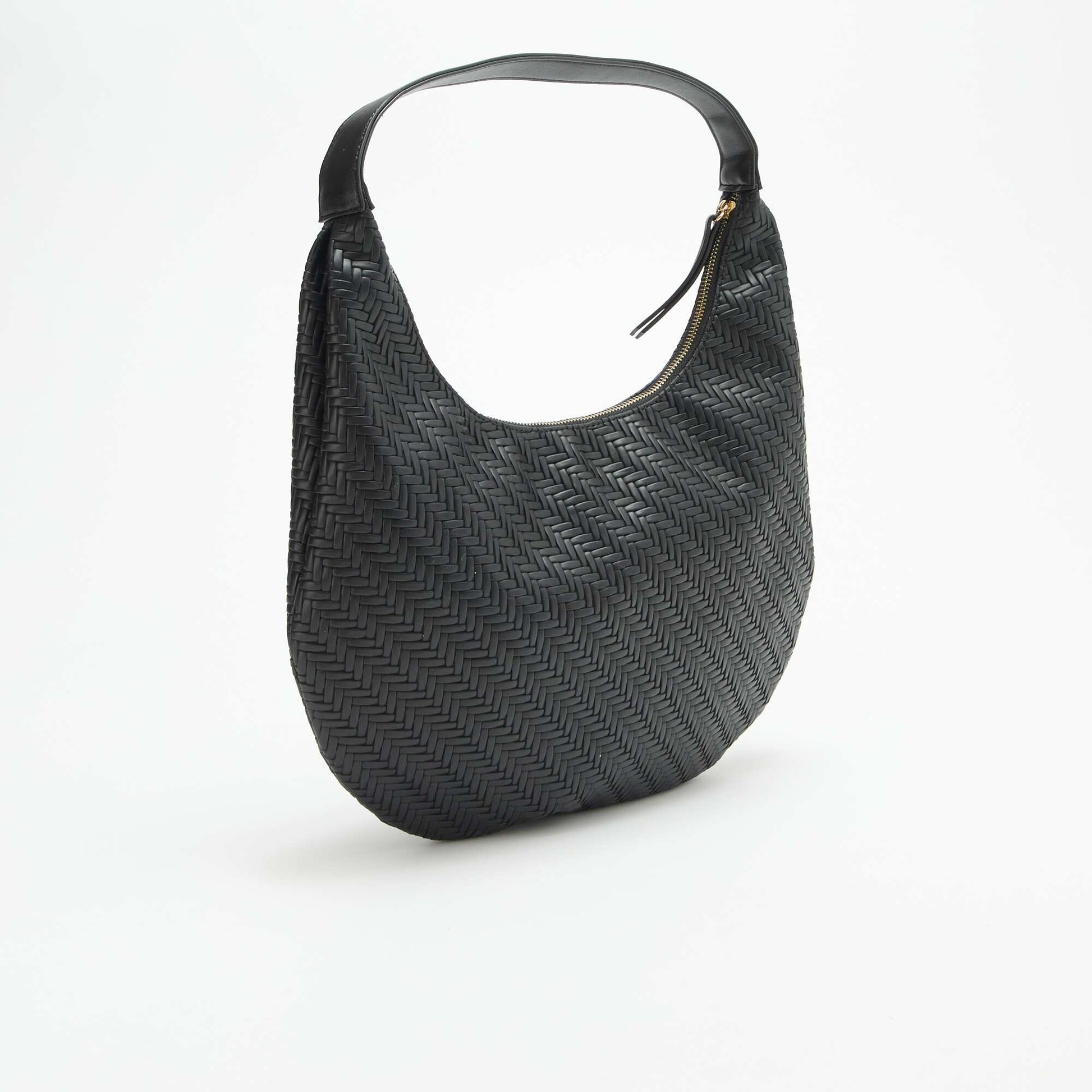 Large Faux Leather Tote Bag BLACK
