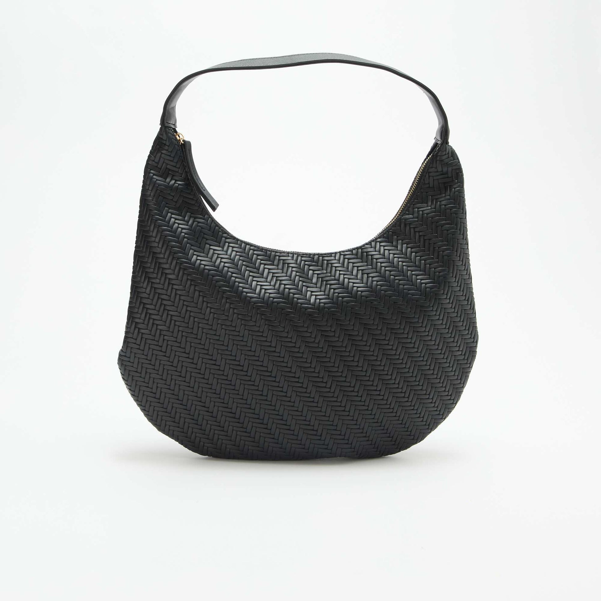 Large Faux Leather Tote Bag BLACK