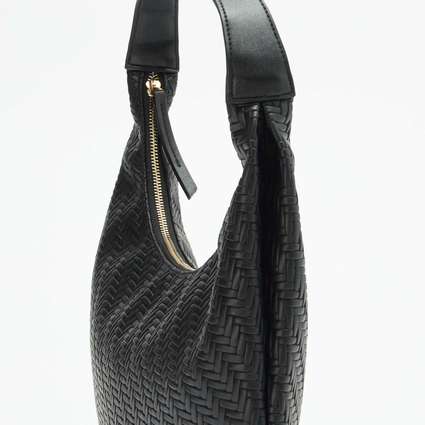Large Faux Leather Tote Bag BLACK