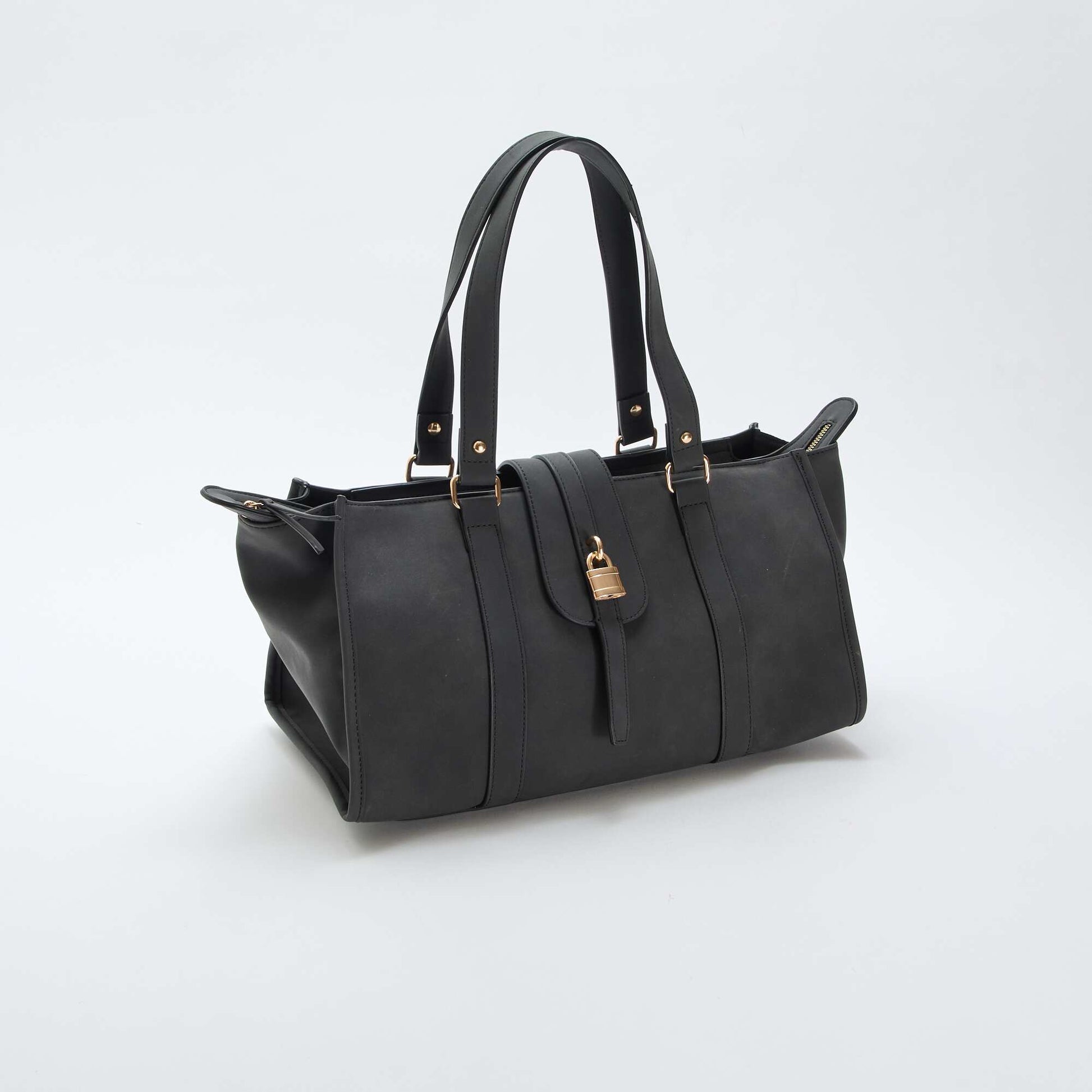 Bowling Bag with Padlock Detail BLACK