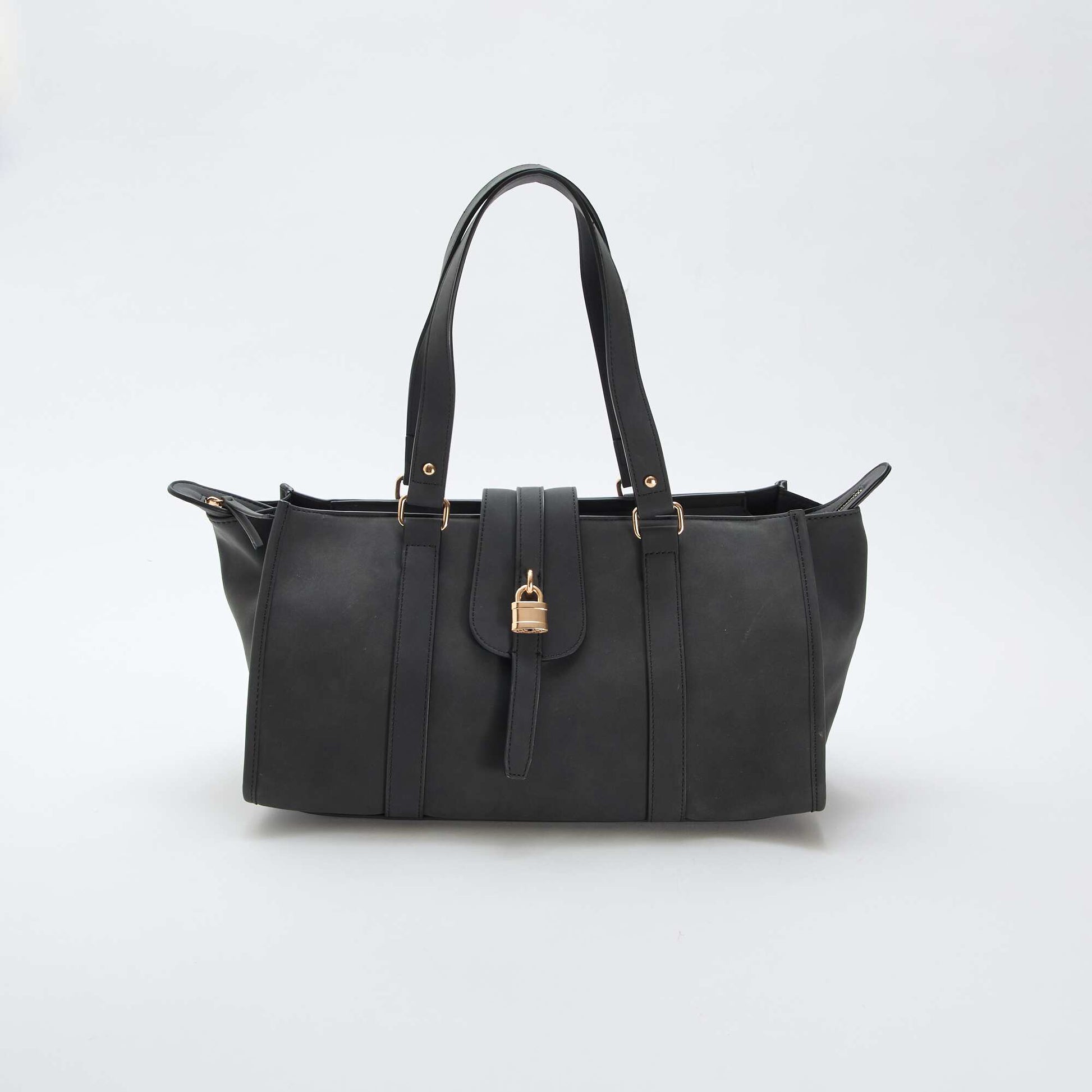 Bowling Bag with Padlock Detail BLACK