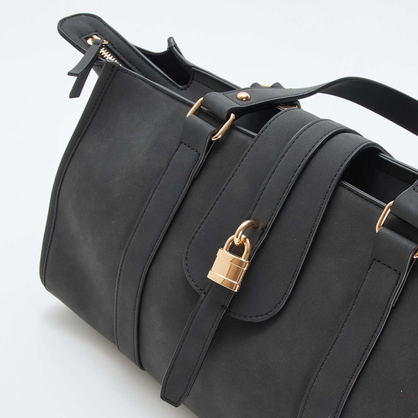 Bowling Bag with Padlock Detail BLACK