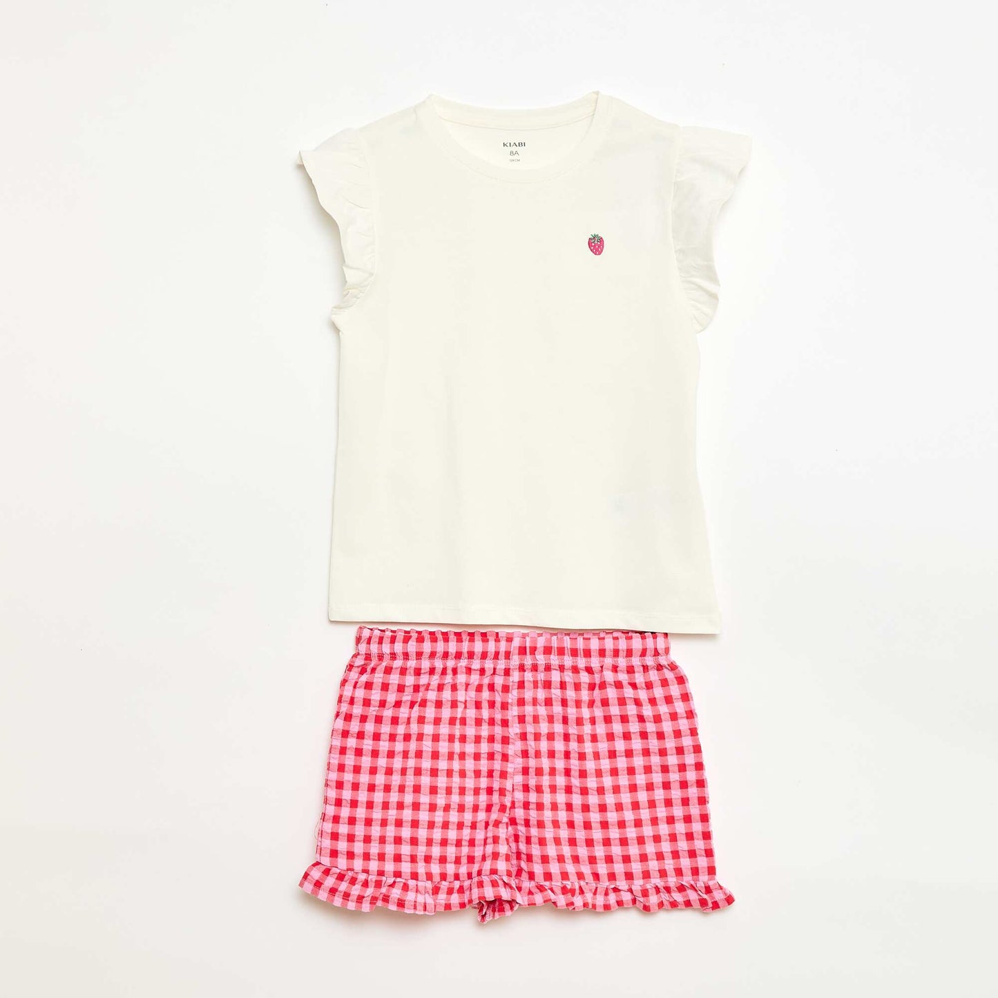 Short T-shirt + Shorts Pyjama Set - 2 pieces WHITE