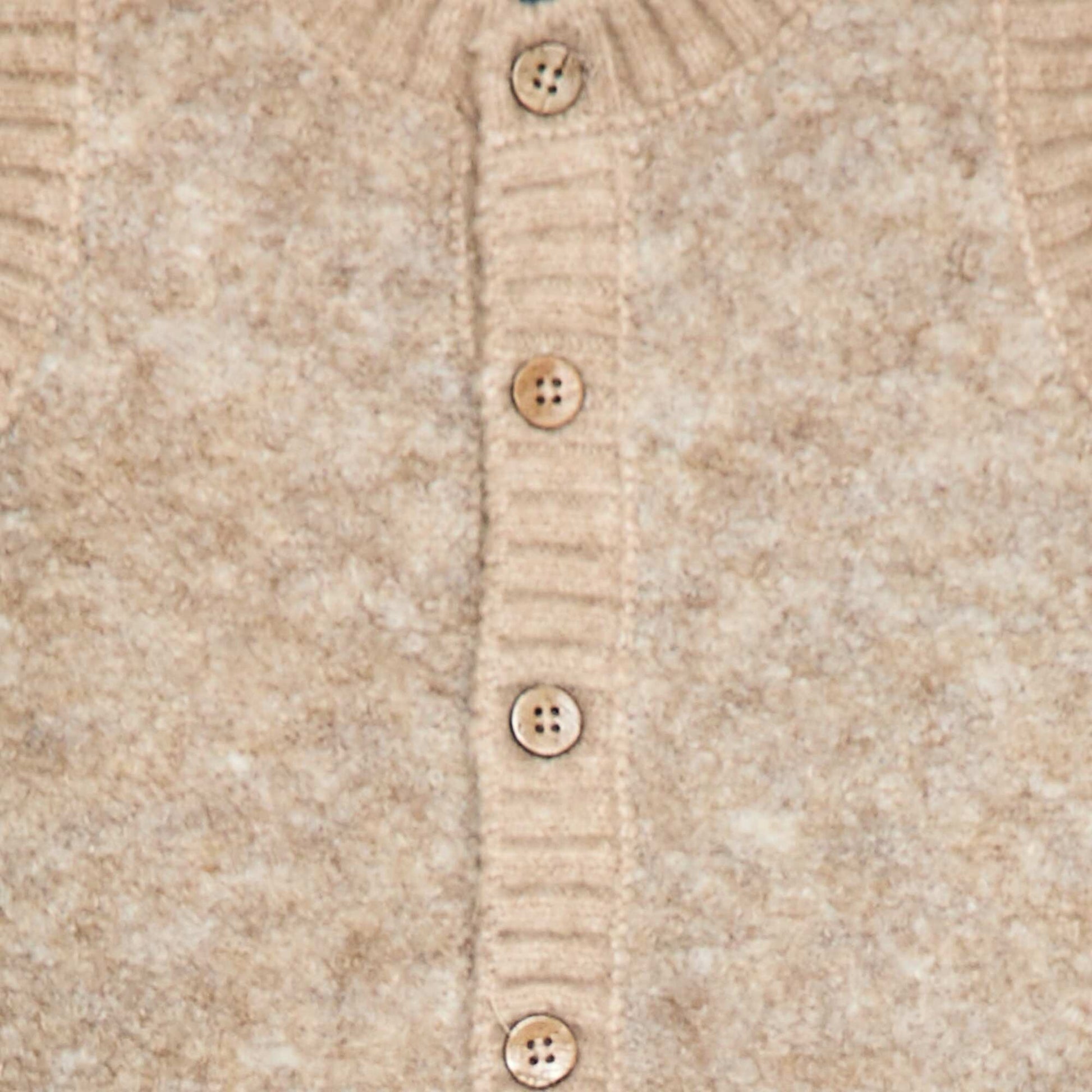 Sleeveless Bouclé Knit Sweater Vest BEIGE