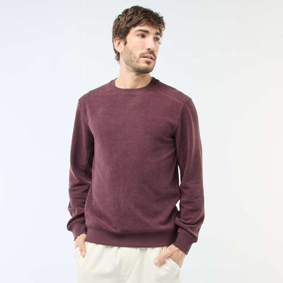 Honeycomb Knit Sweatshirt PURPLE