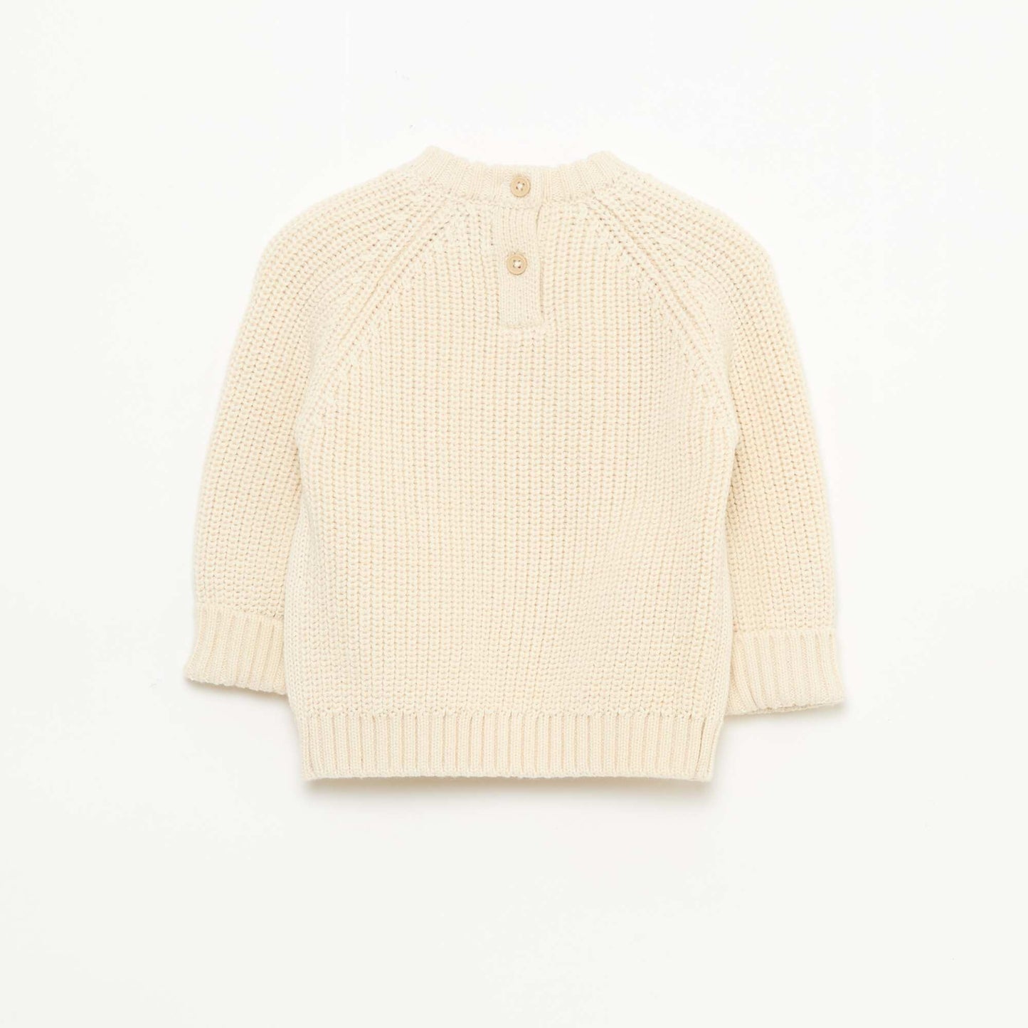 Plain Knit Sweater BEIGE