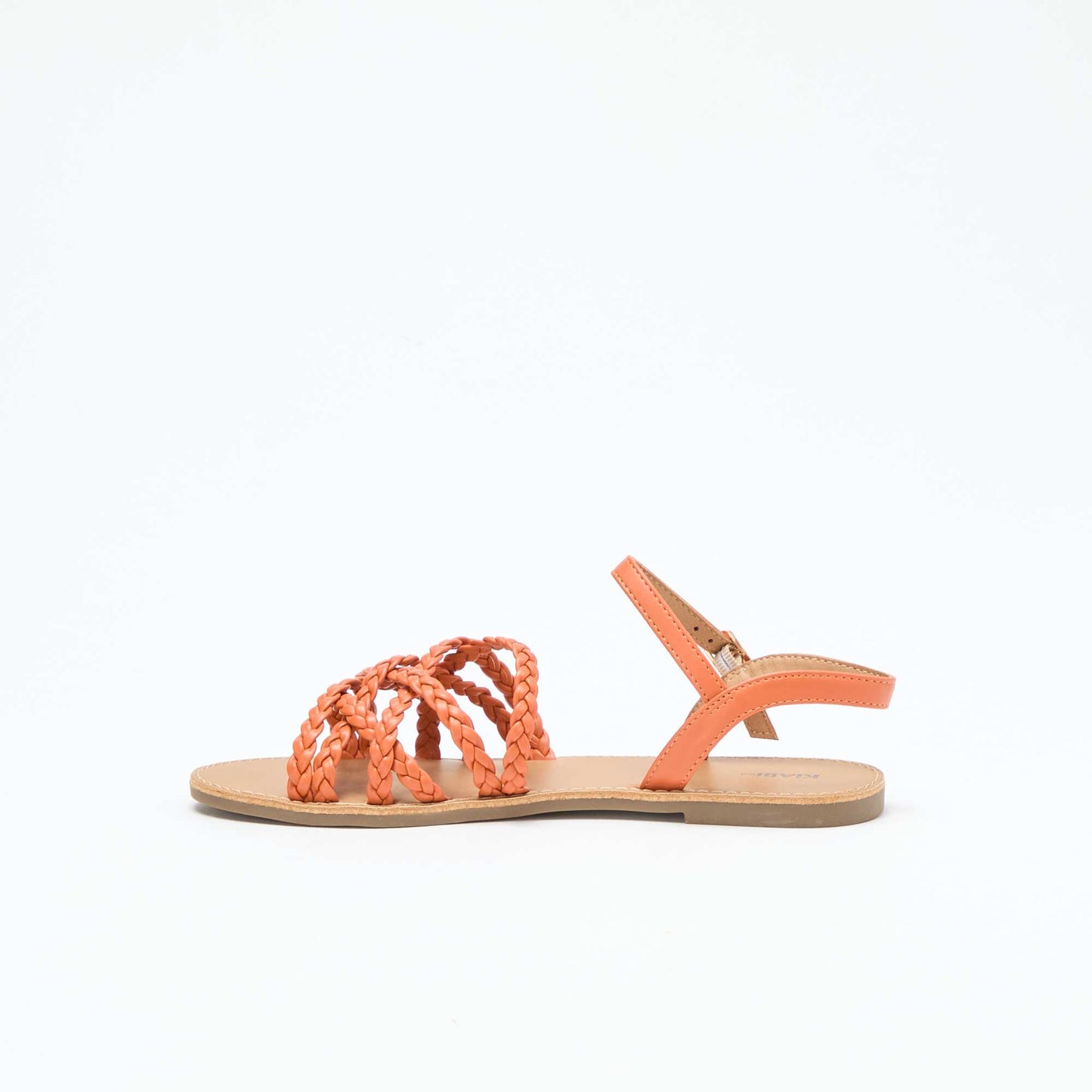 Multi-Strap Braided Sandals ORANGE
