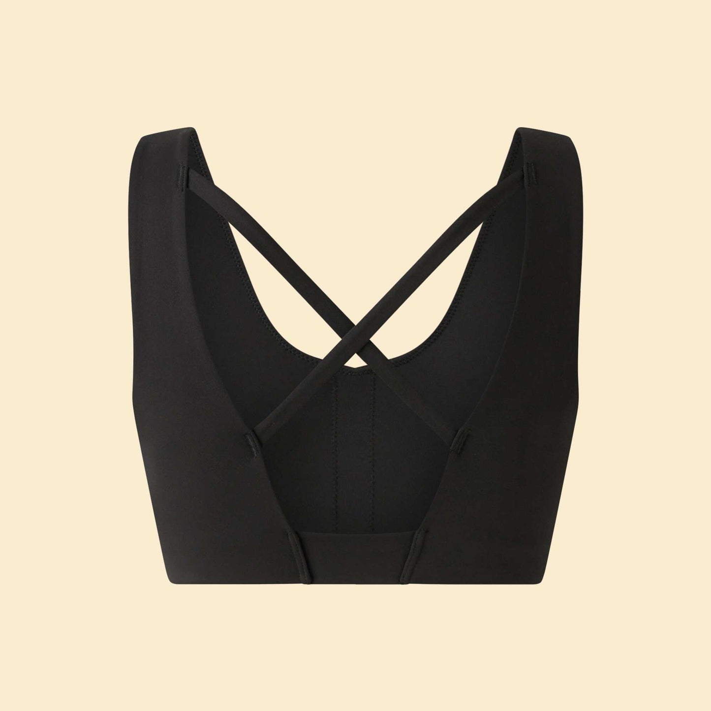 Medium Support Criss-Cross Back Sports Bra BLACK