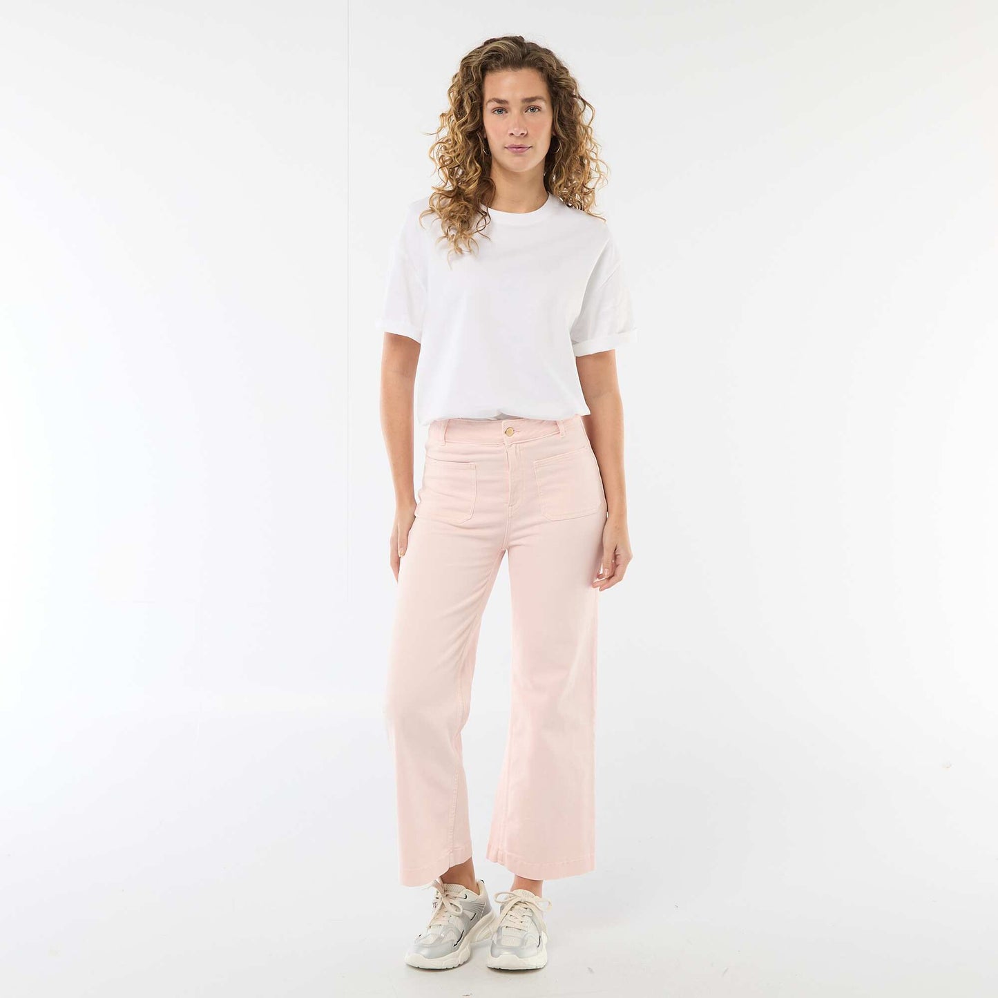 Colorful Wide Leg Pants PINK