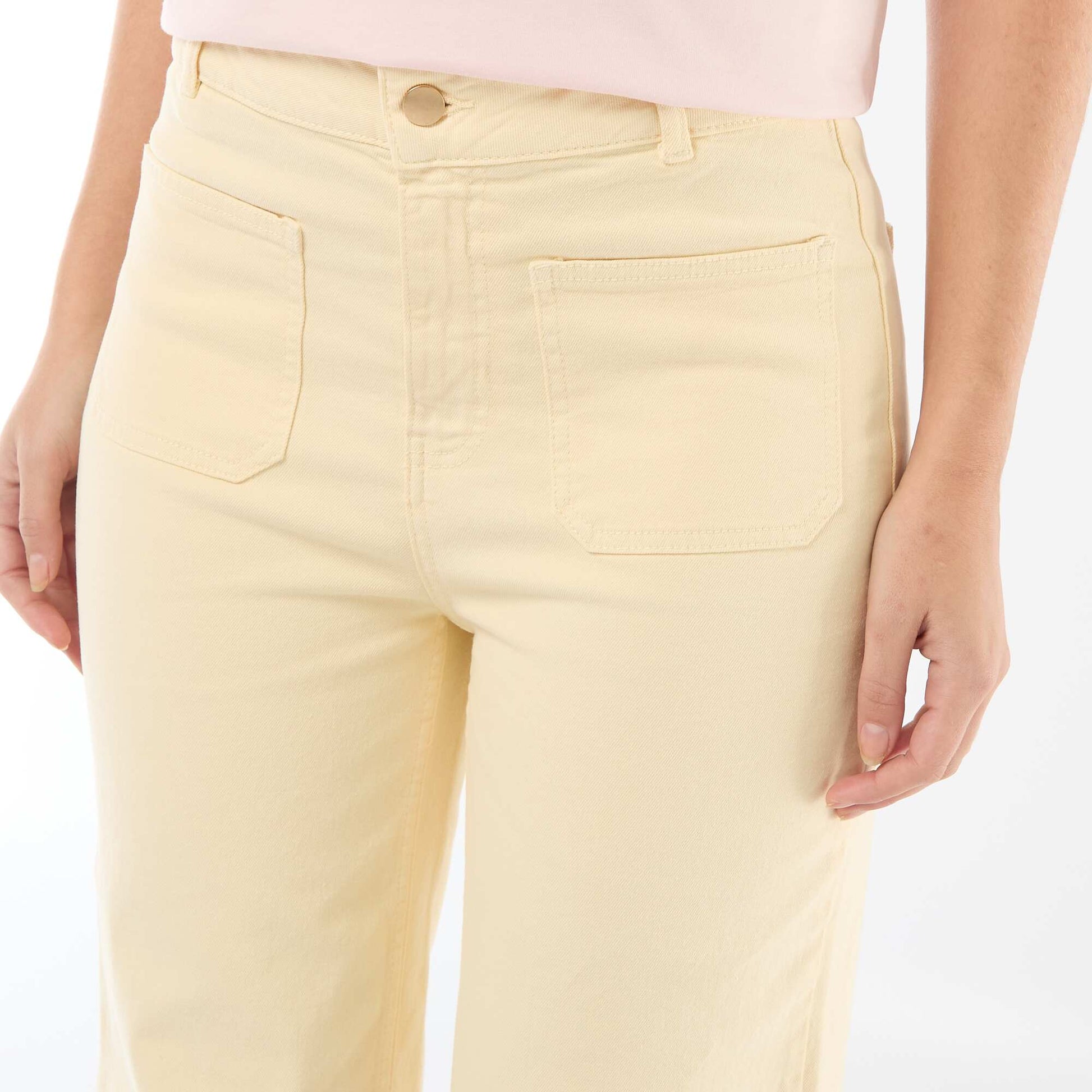 Colorful Wide Leg Pants YELLOW