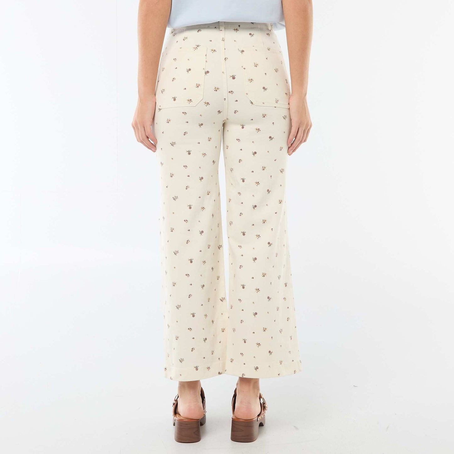 Colored wide-leg trousers WHITE