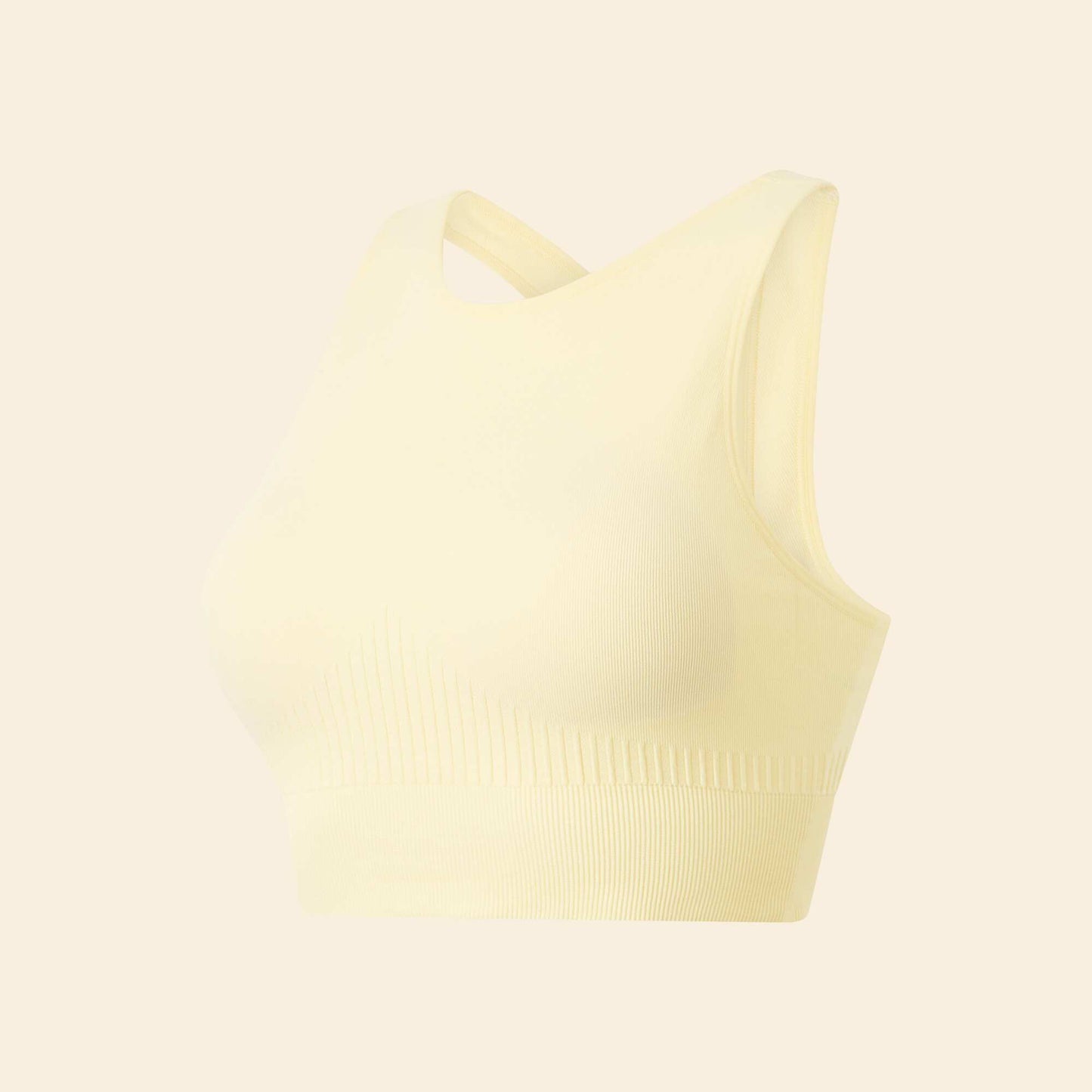 Light Support Ribbed Sports Bra YELLOW